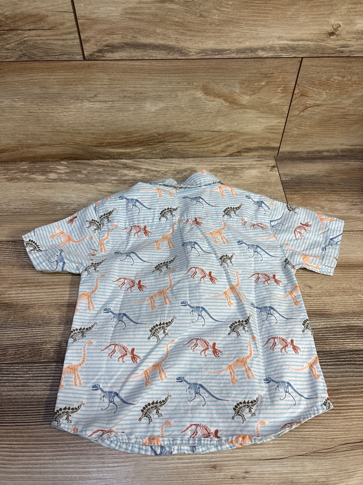 Mick Mack Button Up Dinosaur Shirt Blue sz 24m