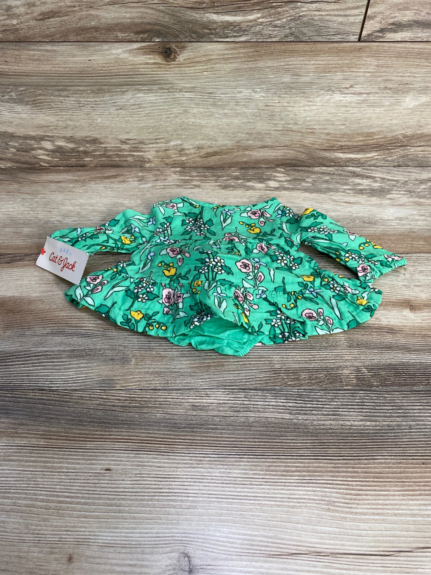 NEW Cat & Jack Floral Henley Dress & Bloomers Green sz Newborn - Me n Mommy To Be