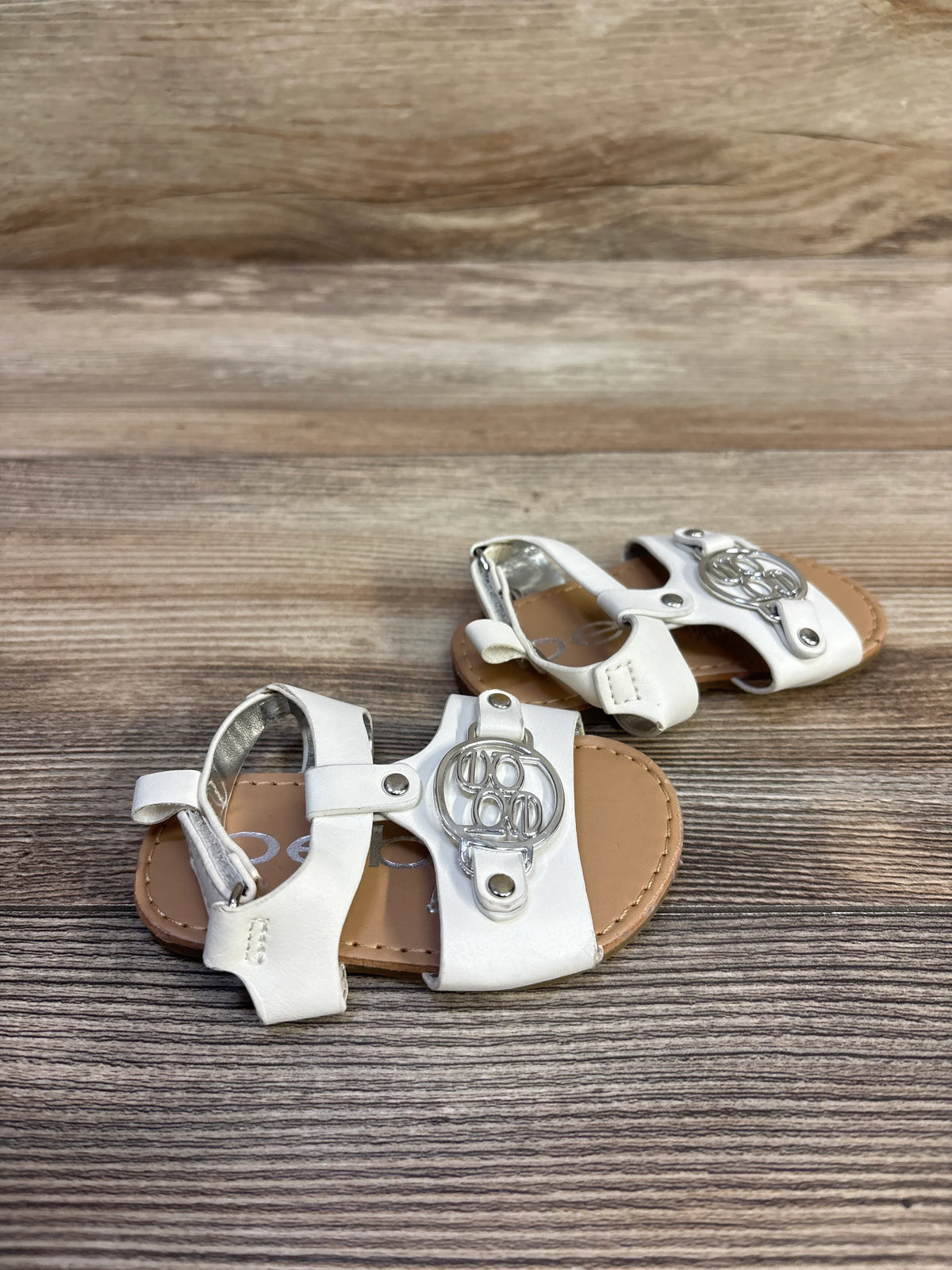 Bebe Sandals White sz 2c