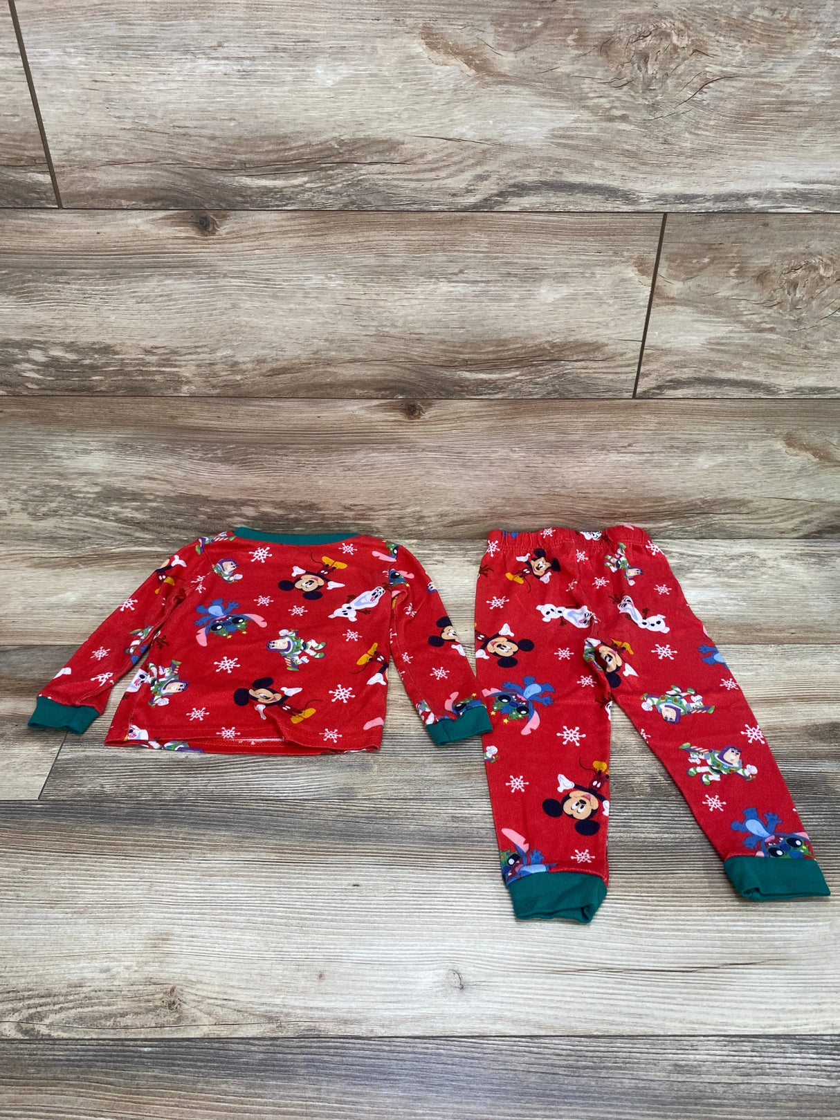 Disney 100 2pc Character Print Pajama Set Red sz 3T - Me n Mommy To Be