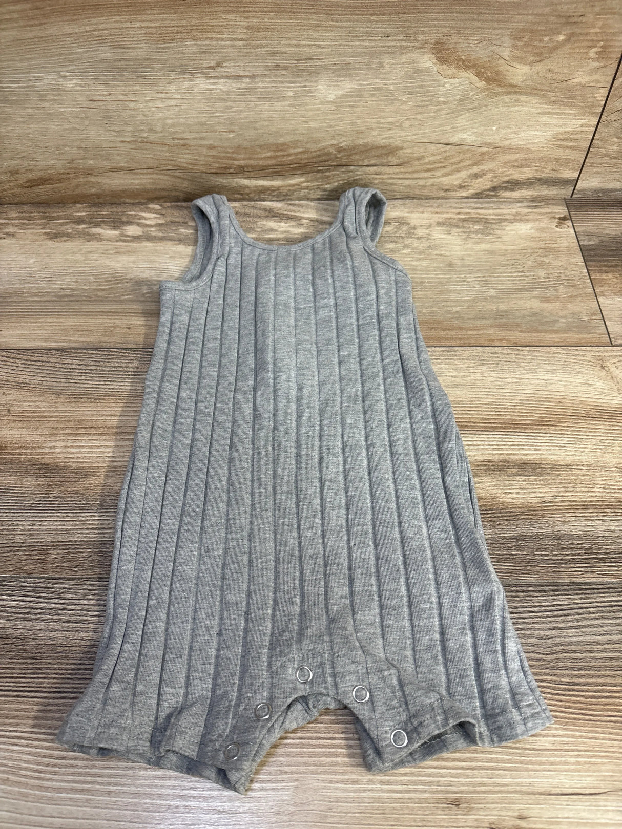 NEW Shein Ribbed Shortie Romper Grey sz 18-24m