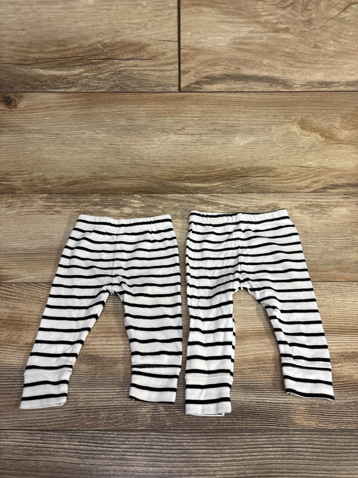 Cloud Island 2pk Striped Pull On Pants White sz Newborn