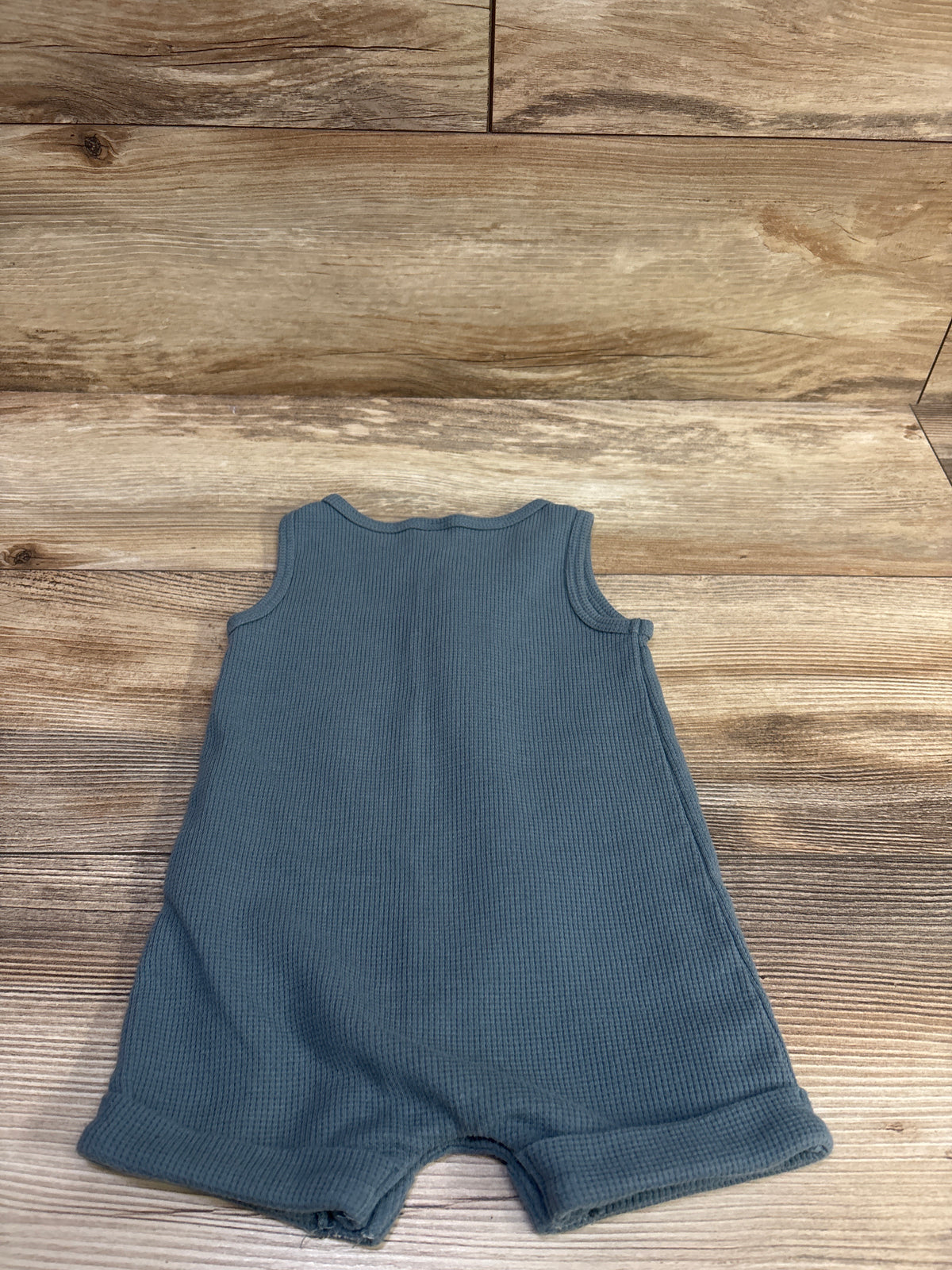 PL Baby Waffle Knit Henley Shortie Romper Blue sz 9m