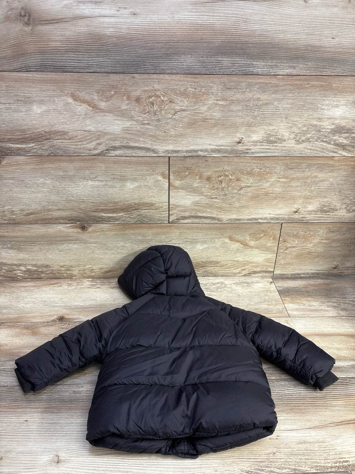 Zara Water Repellent Down Puffer Coat Black sz 9-12m