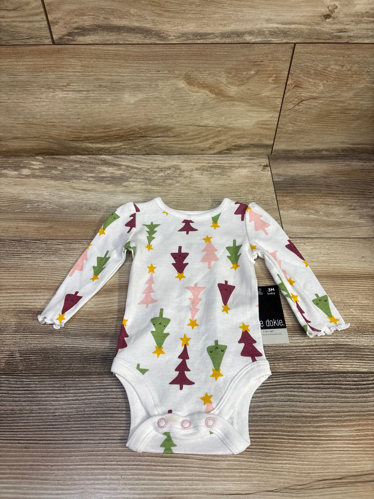 NEW Okie Dokie Christmas Tree Bodysuit White sz 3m