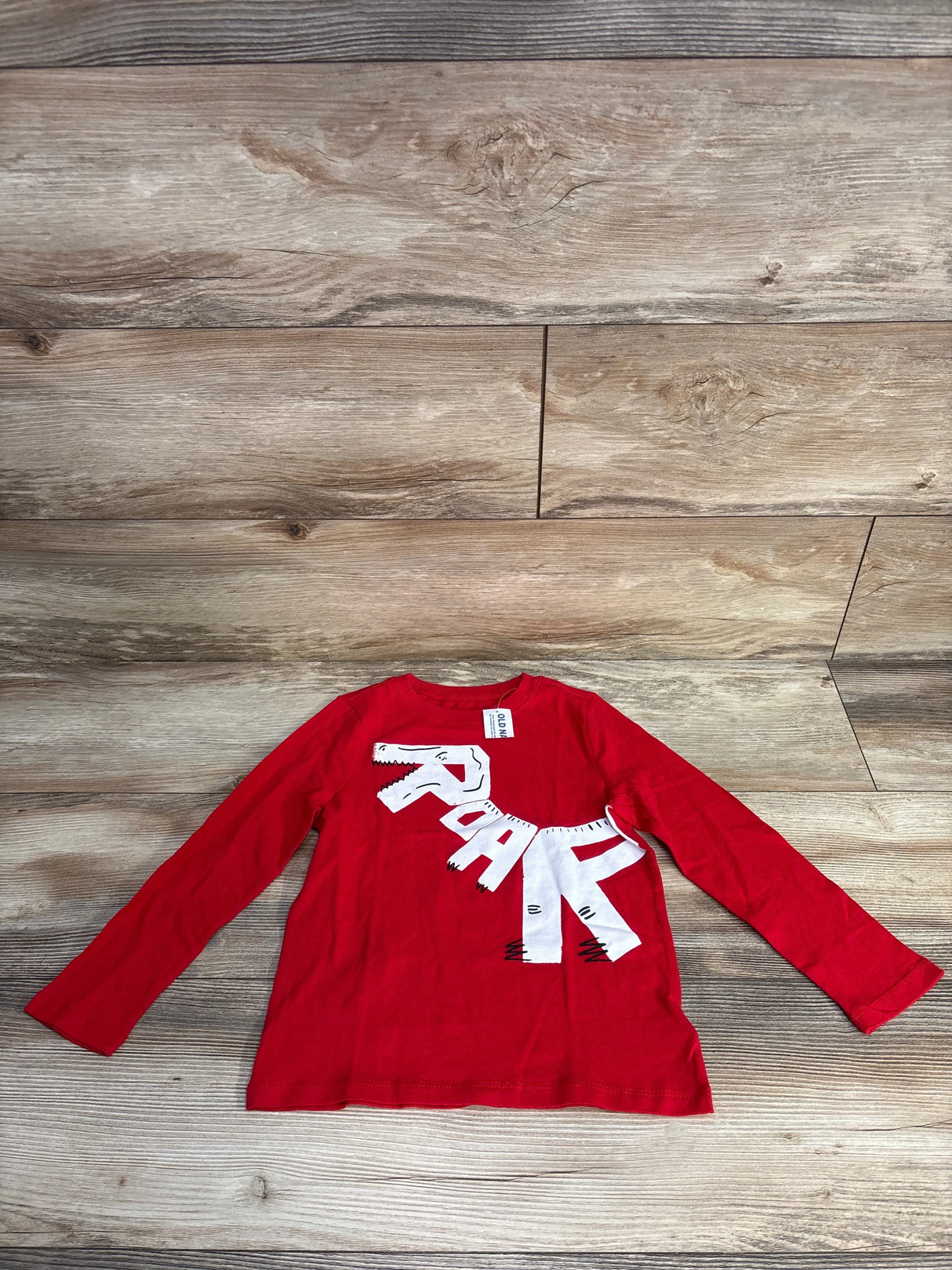 NEW Old Navy T-Rex Long Sleeve Red sz 5T