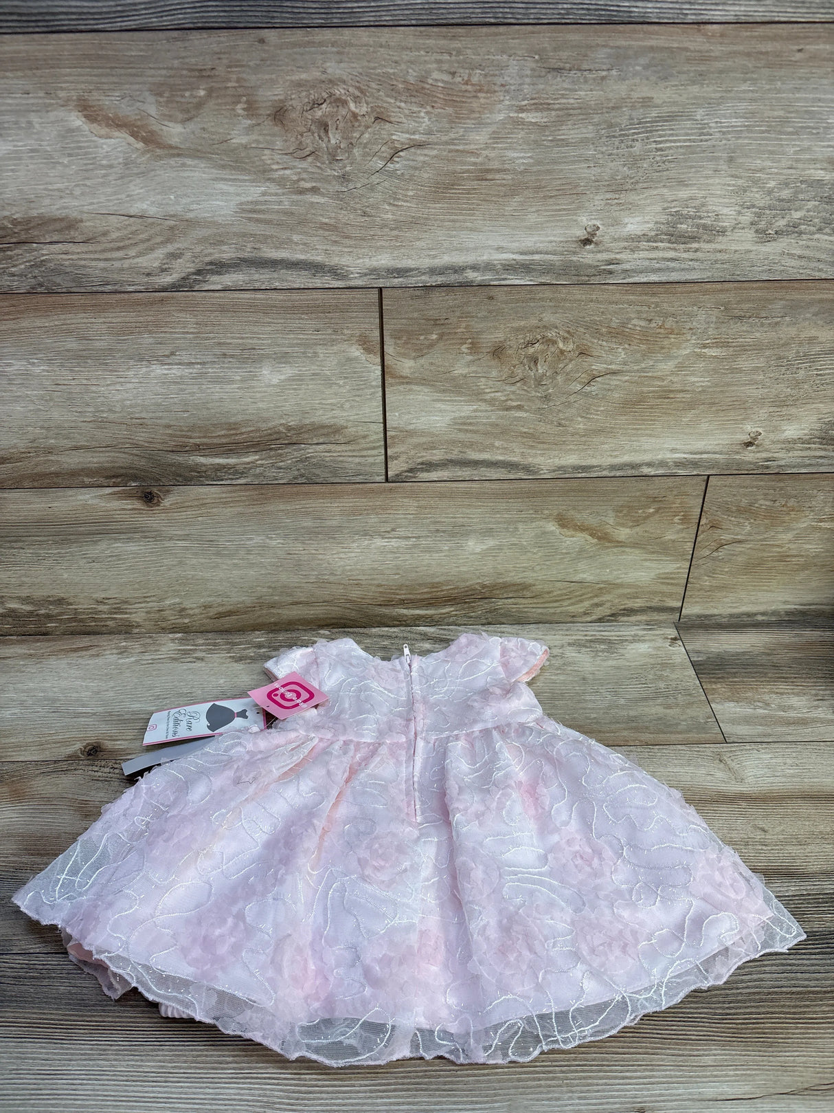 NEW Rare Editions 2pc Pearl Dress & Bloomers Set Pink sz 12m