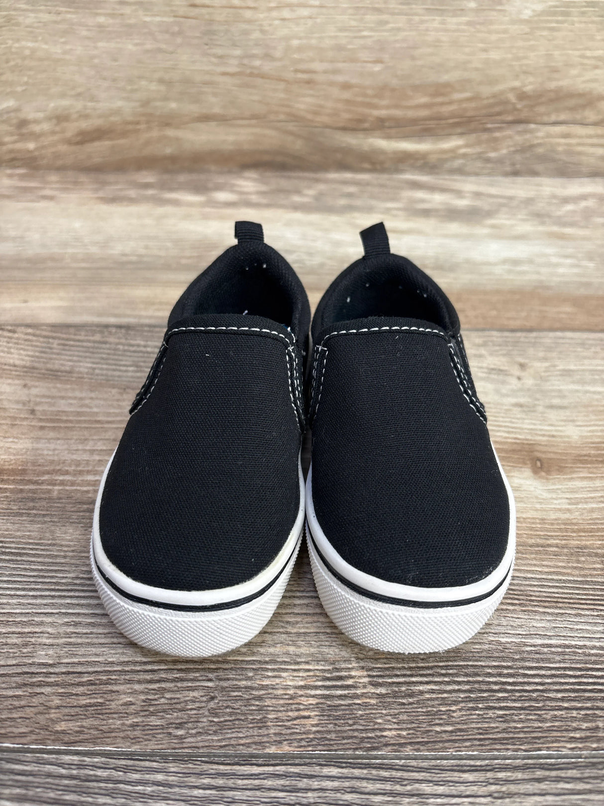 Wonder Nation Canvas Slip-On Black sz 5c