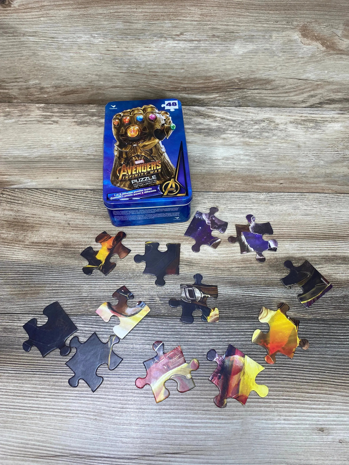 Marvel Avengers 48 Piece Infinity War 1 Of 2 Different Puzzles In Tin - Me n Mommy To Be