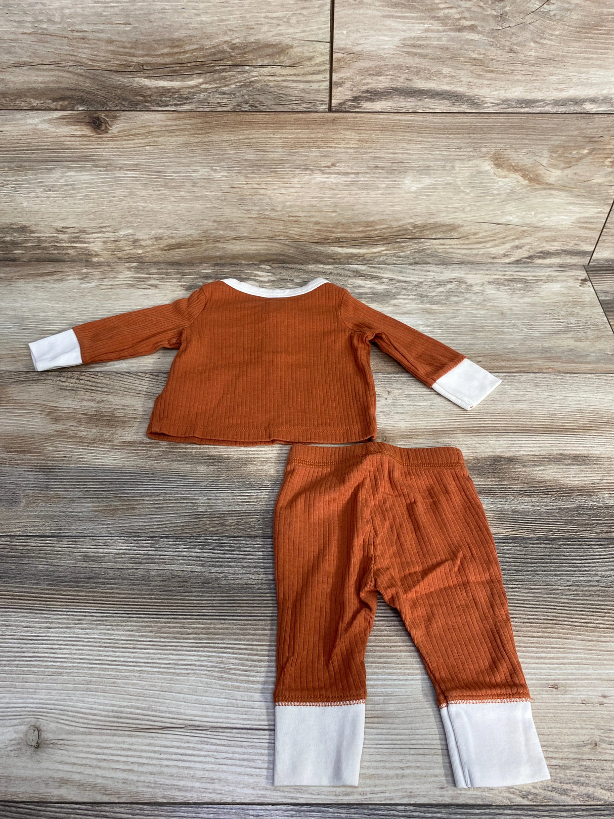 Cat & Jack 2pc Ribbed Shirt & Pants Set Rust sz Newborn