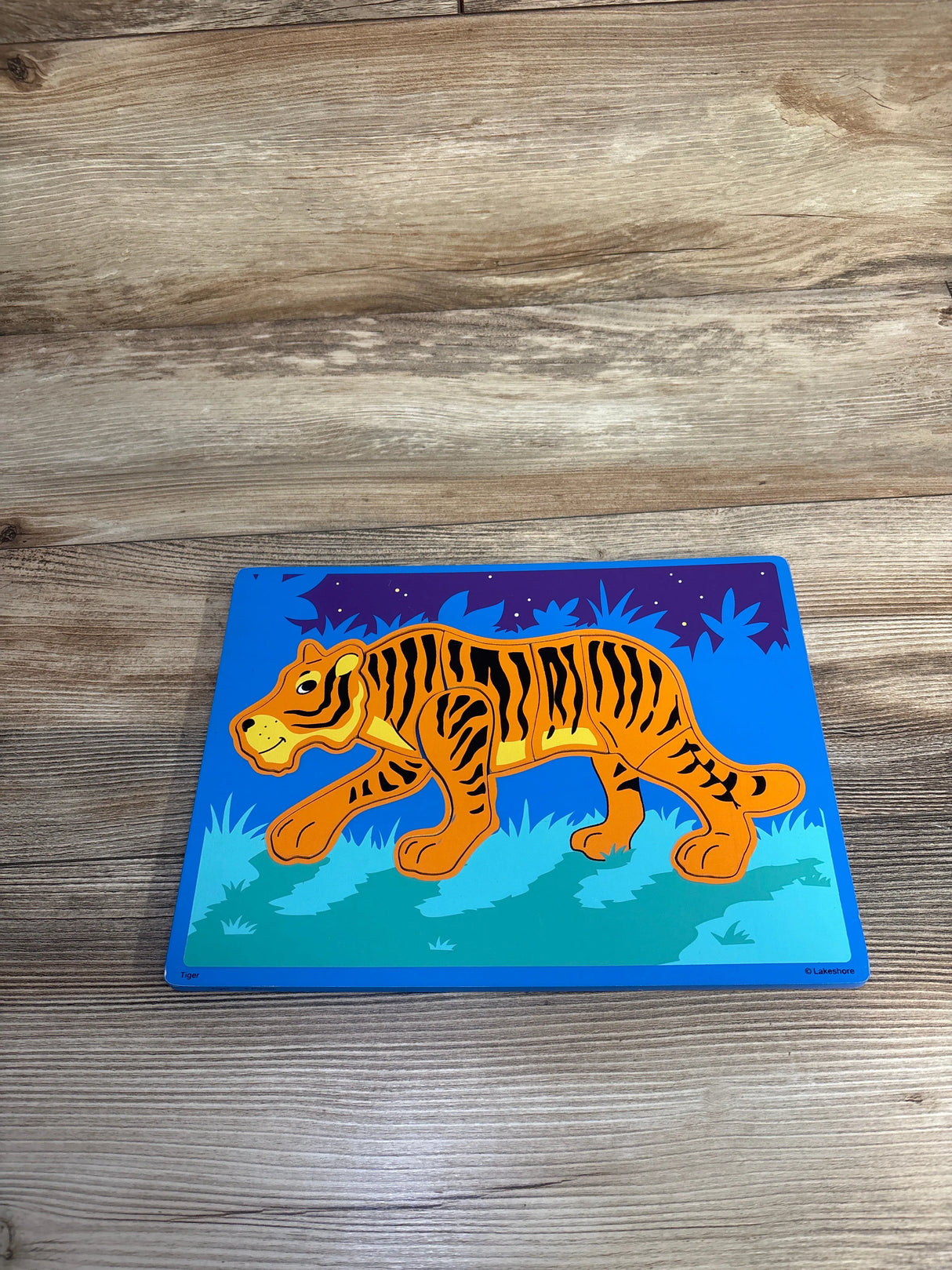 Lakeshore Wooden Tiger Puzzle 8pc