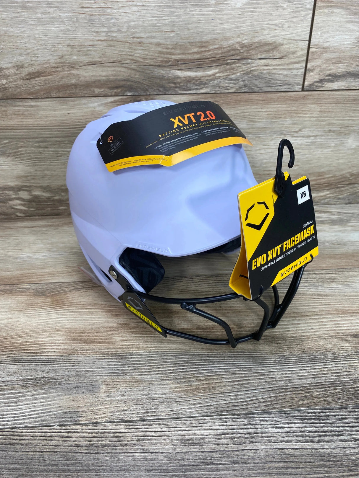 NEW Evoshield XVT 2.0 Matte Batting Helmet with Facemask White sz XS (6 1/2") - Me n Mommy To Be