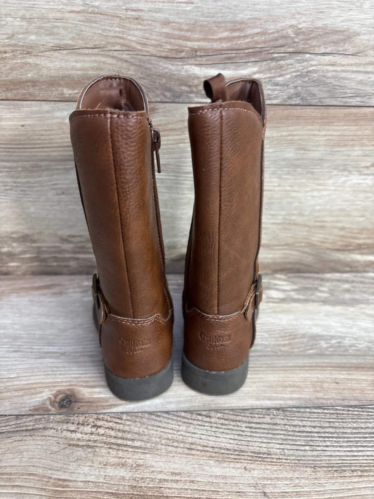 OshKosh Lumi Girls' Riding Boots Brown sz 8c