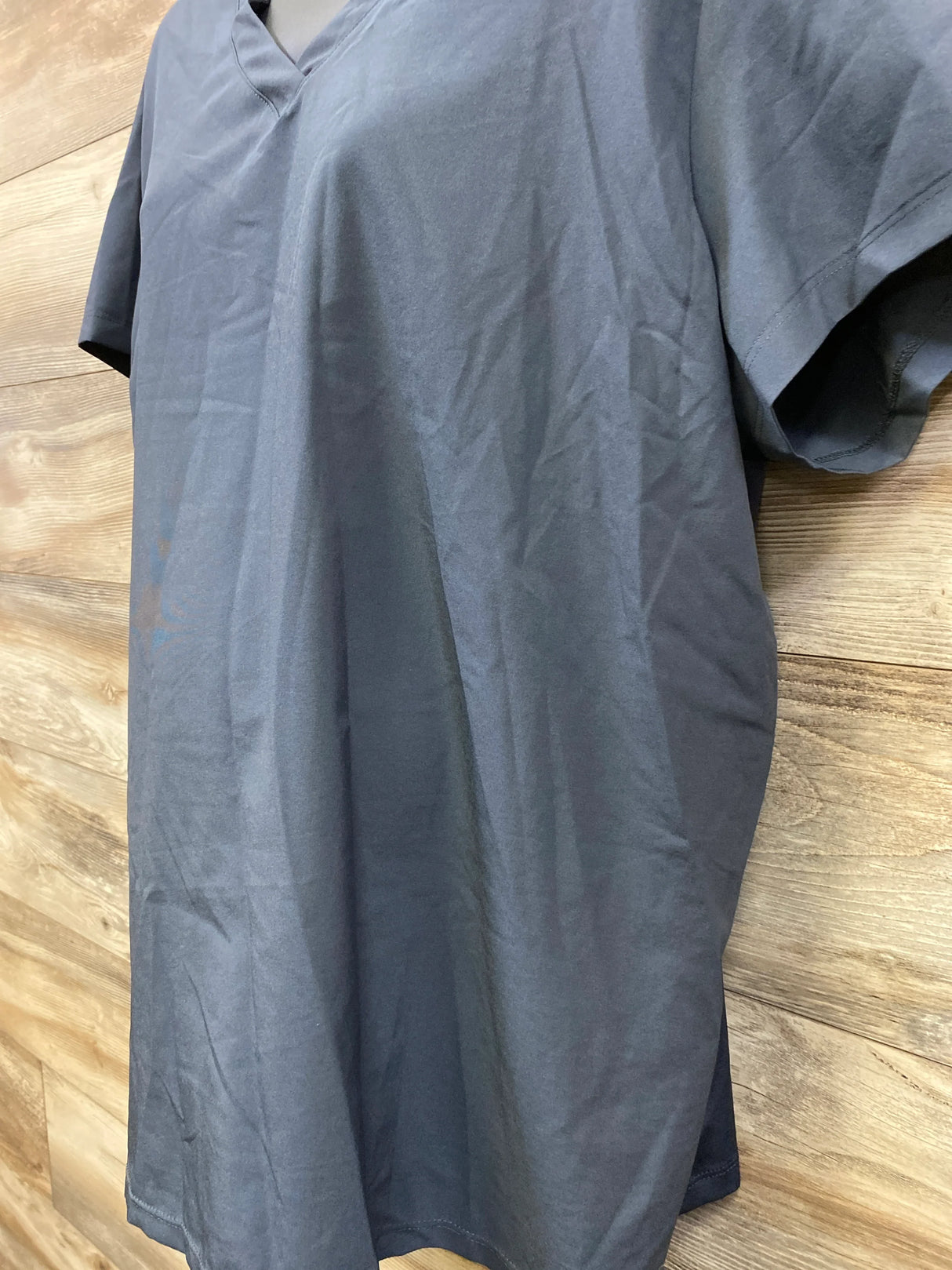 Easy Stretch Cooling Knit Back Maternity Scrub Top Grey sz XL