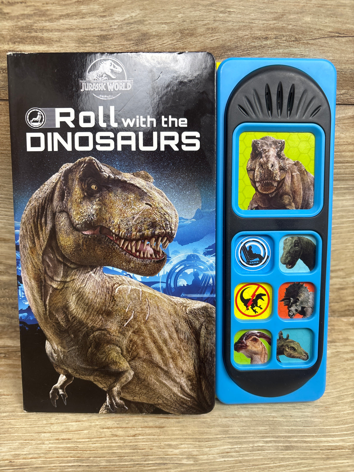 Jurassic World Roll With The Dinosaurs Sound Board Book