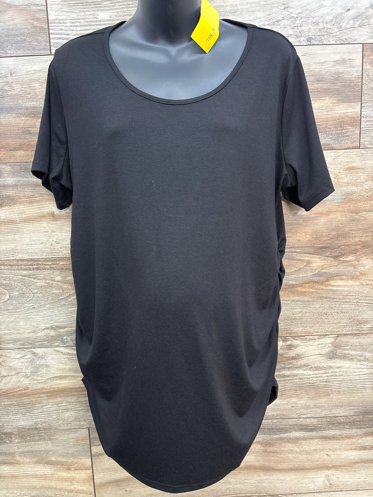NEW Ginkana Ruched Maternity Shirt Black sz XXL