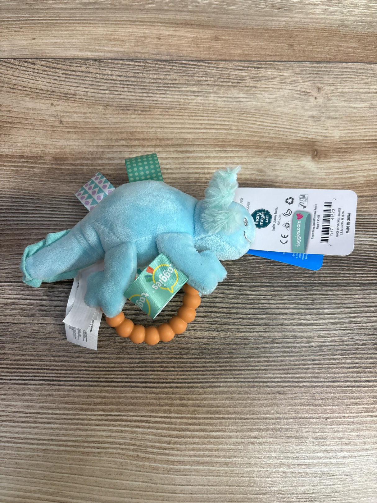 NEW Taggies Fizzy Axolotl Teether Rattle