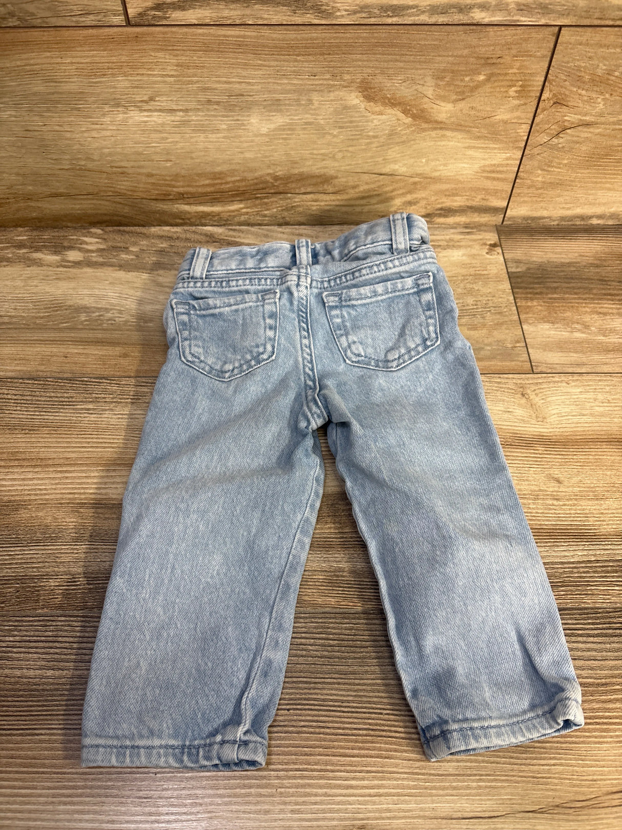 Cat & Jack Embroidered Daisy Jeans Light Blue sz 18m
