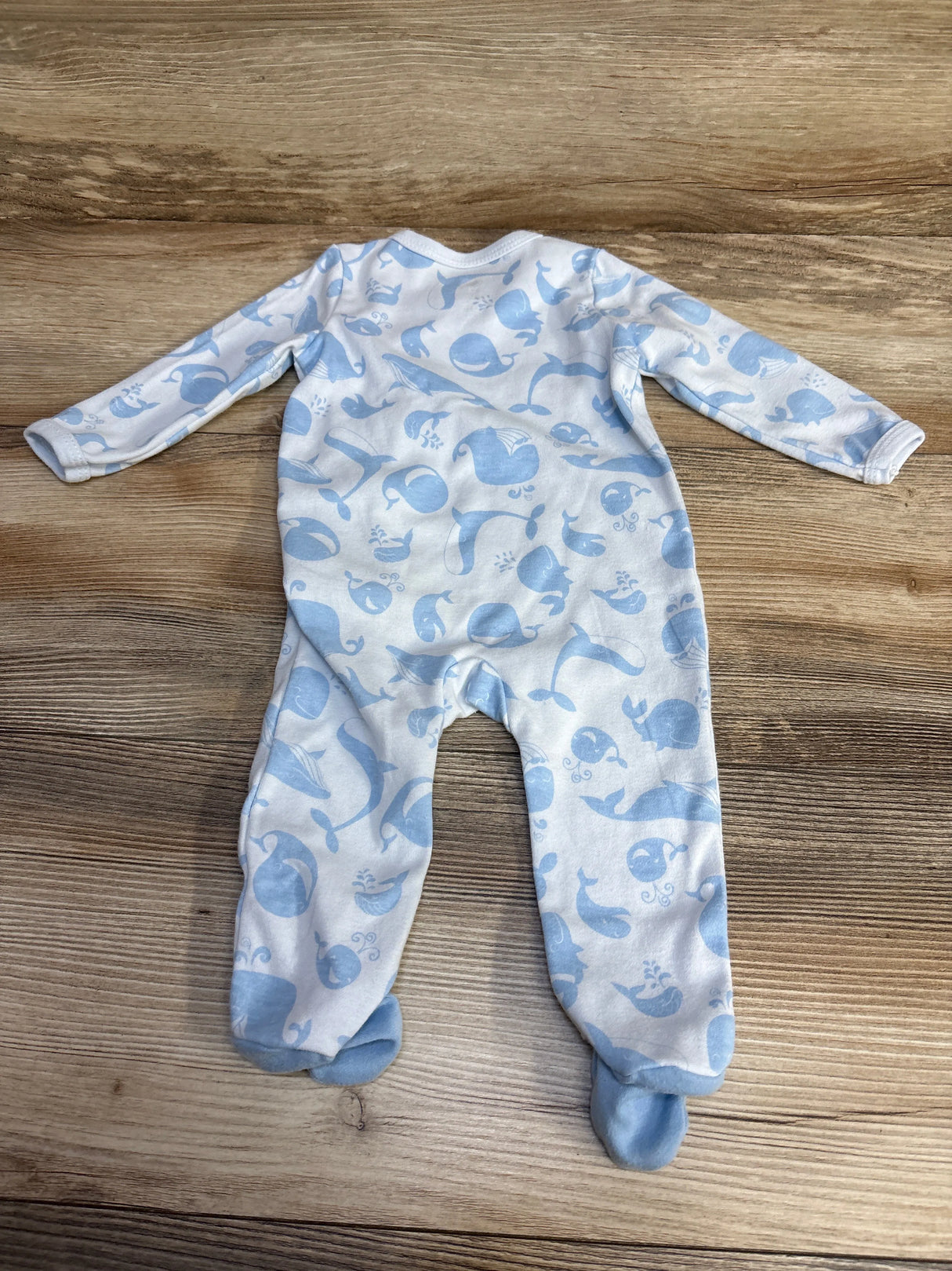 Mini Hop Whale Print Sleeper Blue sz 9m - Me n Mommy To Be