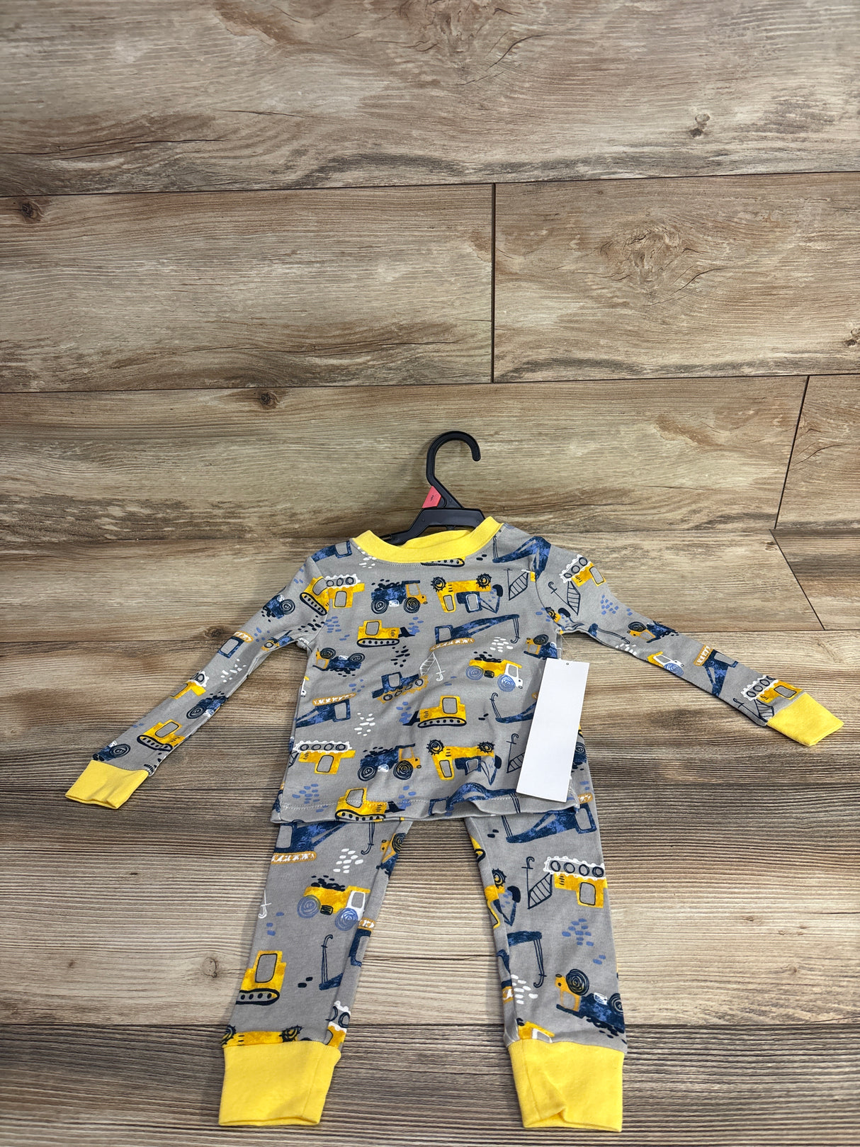 NEW Wonder Nation Construction 2pc Sleep Set Grey sz 2T