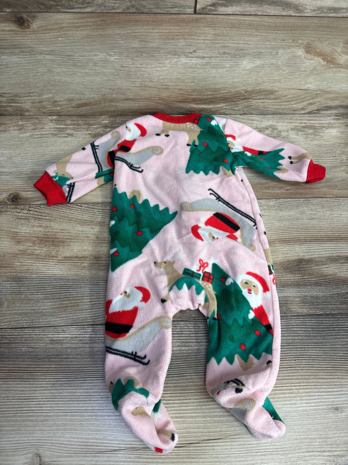 Carter's Christmas Blanket Sleeper Pink sz 3m