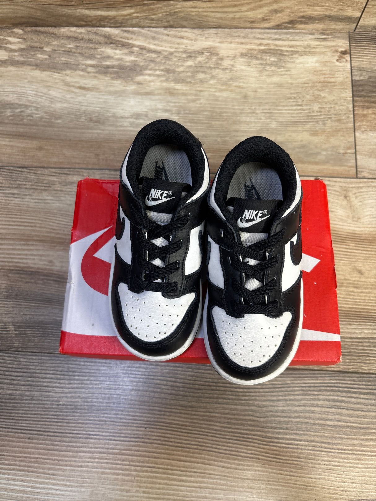 Nike Dunk Low TD 'Black White' Sneakers sz 8c
