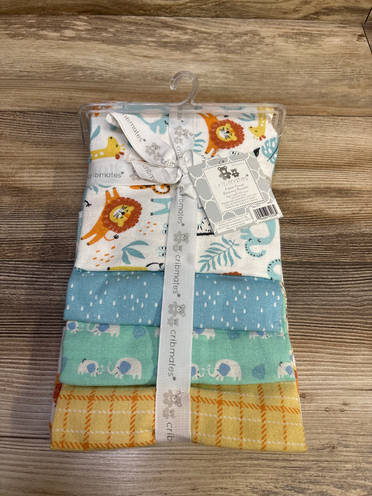 NEW Cribmates 4pk Flannel Receiving Blankets 28'' x 28''