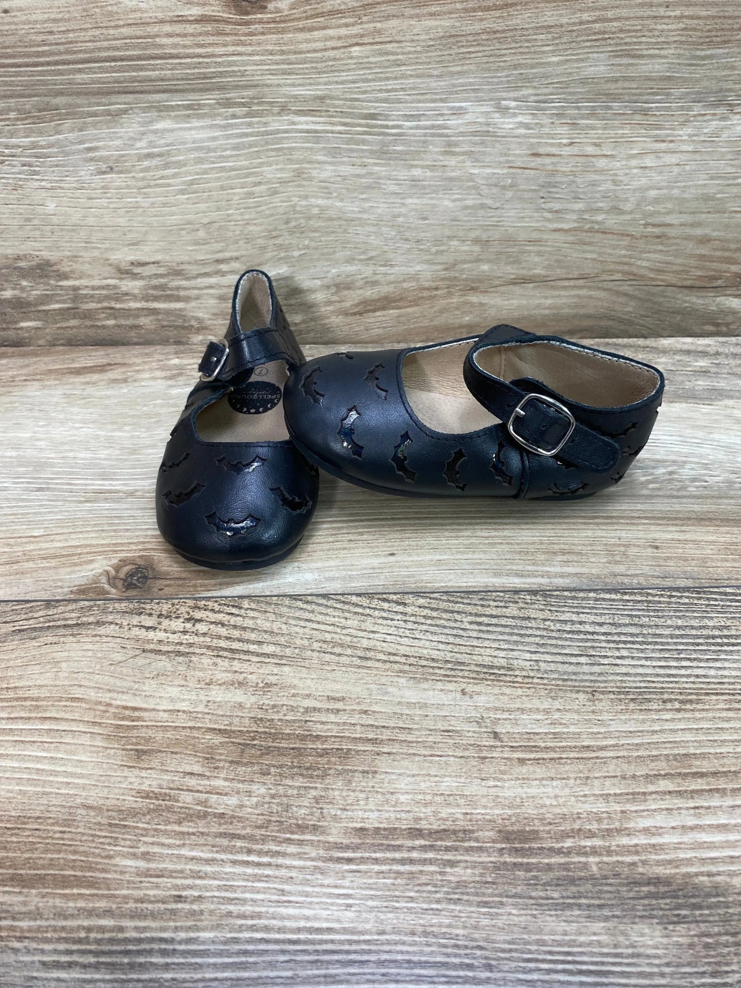 Spellbound Soles Mary Jane Flats Bats Cut Outs Black Sz 7c - Me n Mommy To Be