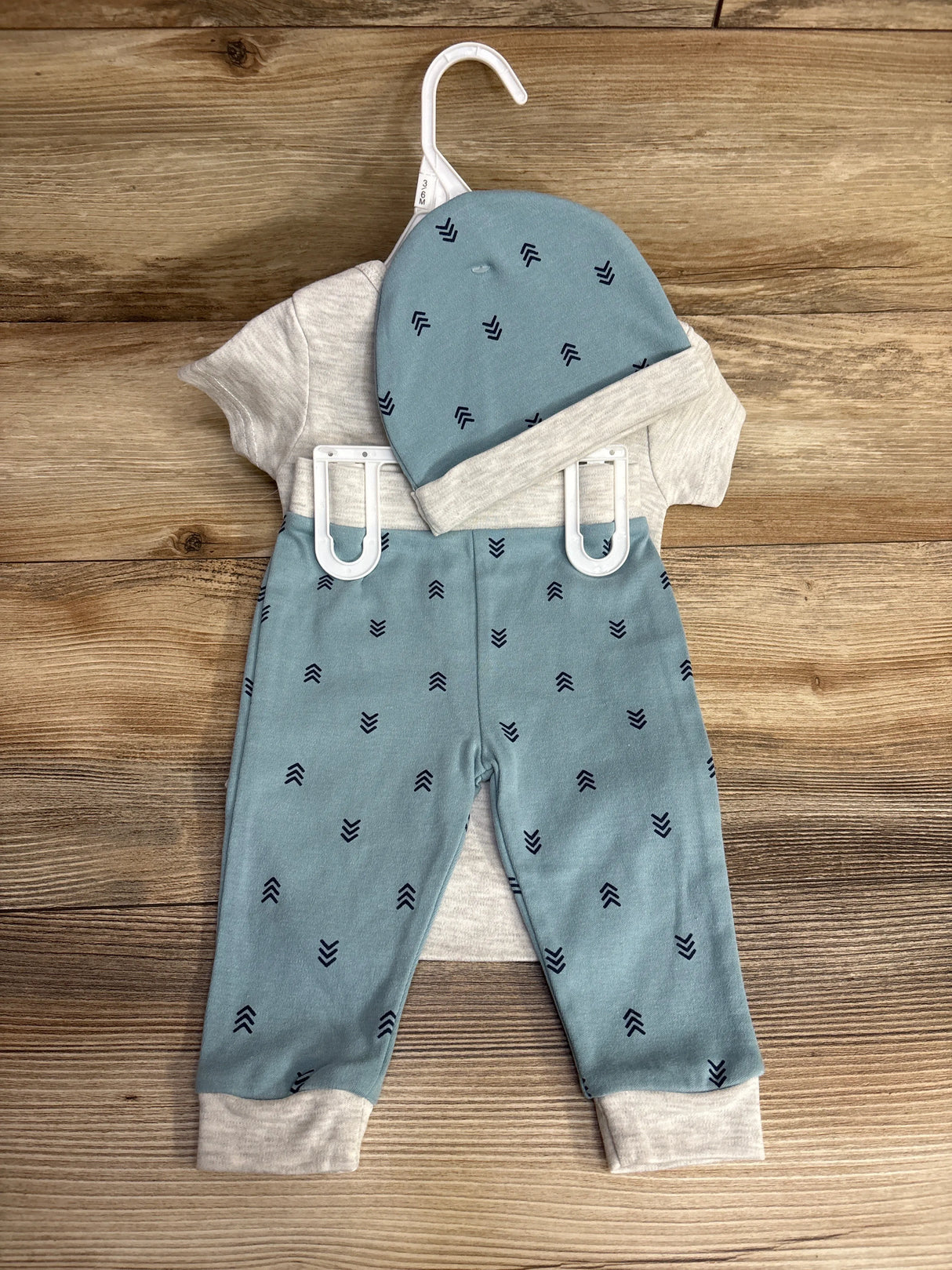 NEW Wild Child 3pc Mommy's Little Man Bodysuit Set Grey sz 3-6m