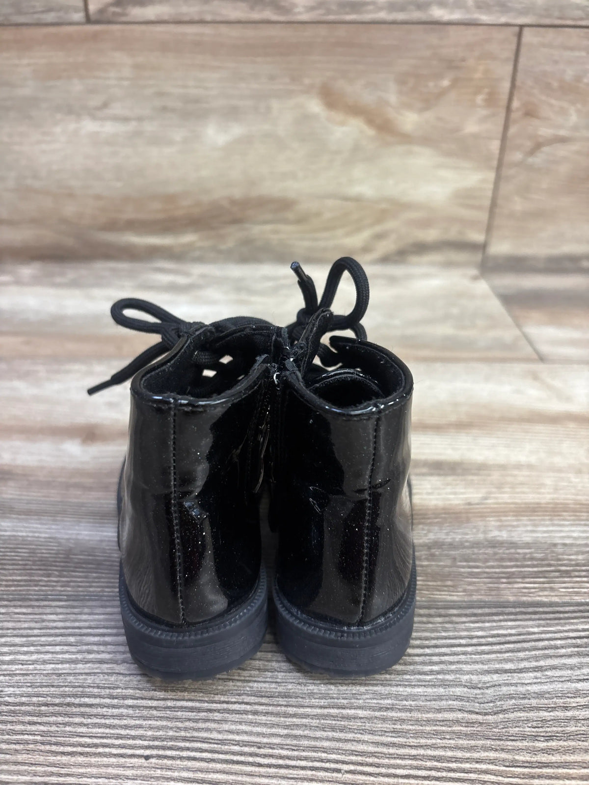 Patent Leather Sparkly Ankle Boots Black sz 5c