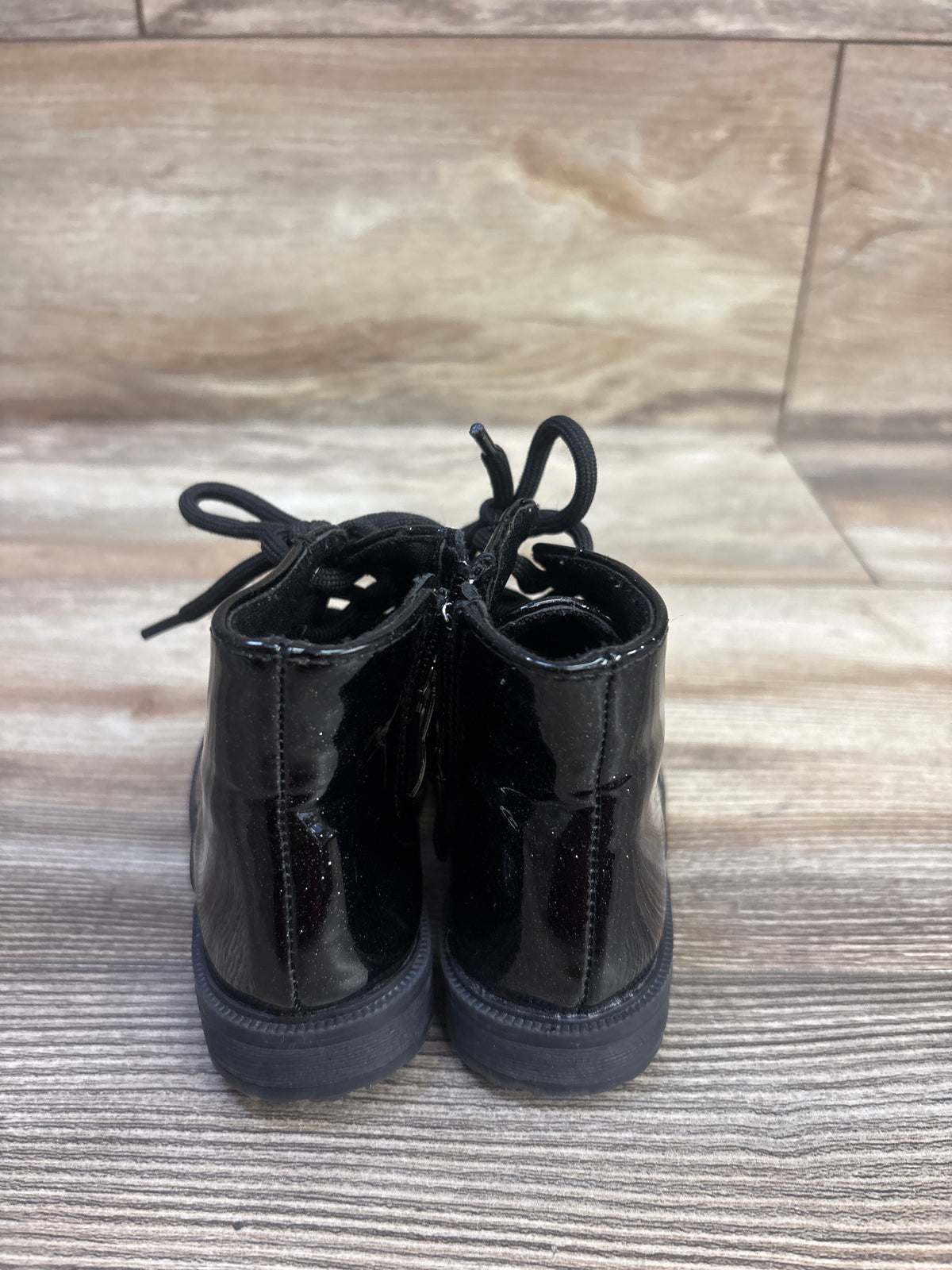 Patent Leather Sparkly Ankle Boots Black sz 5c