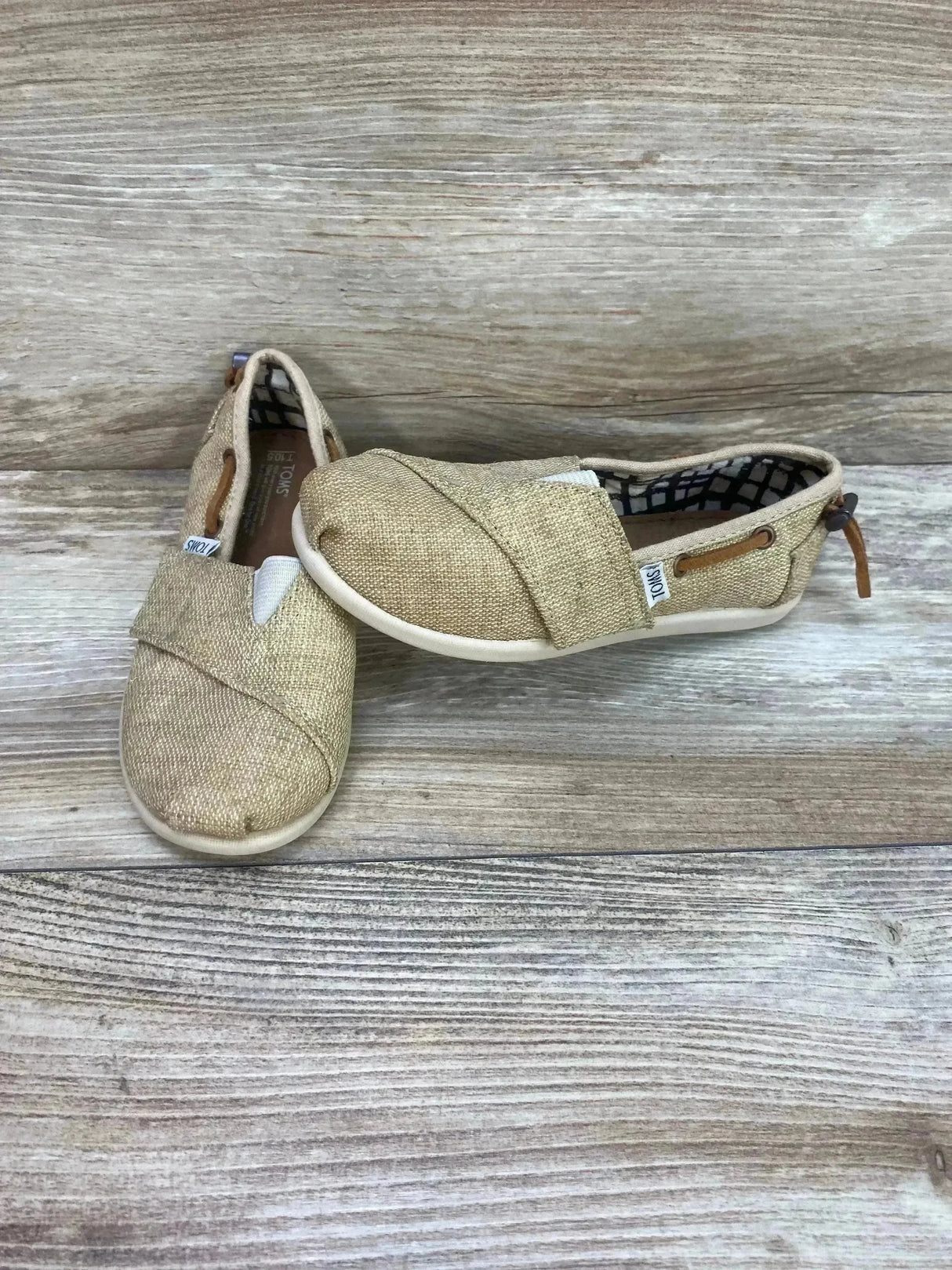Toms Natural Burlap Bimini Shoes Sz 10.5c - Me n Mommy To Be