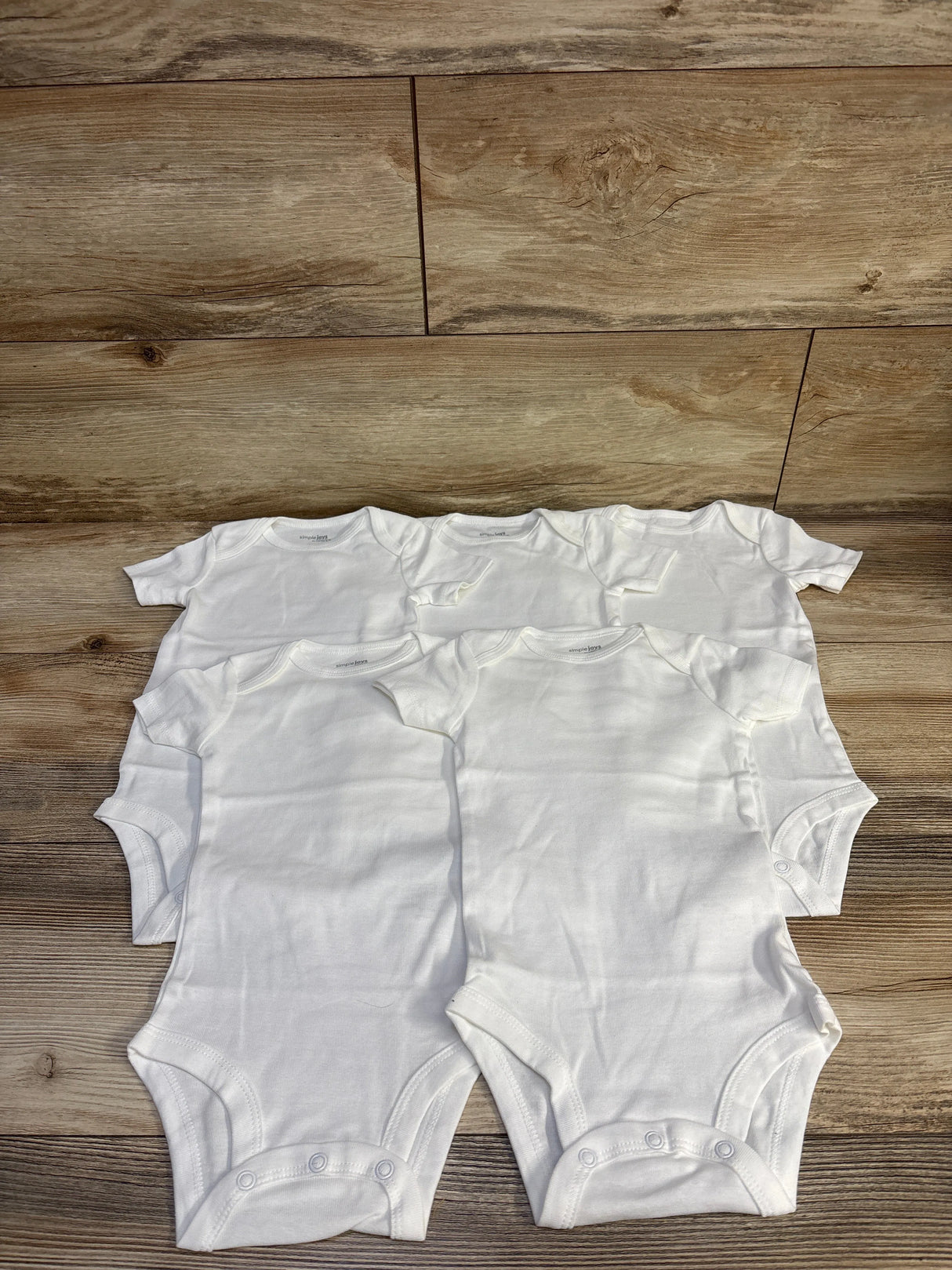 Simple Joys 5pk Bodysuits White sz 12m
