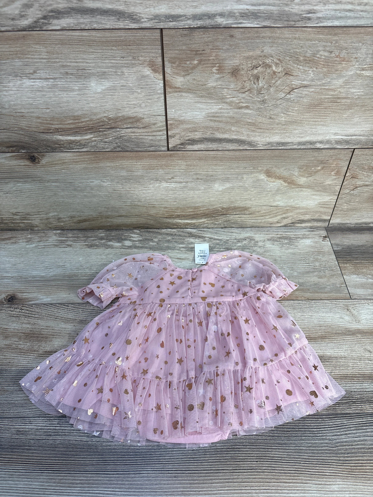 NEW Baby Gap 2pc Metallic Tulle Dress & Bloomers Pink sz 0-3m