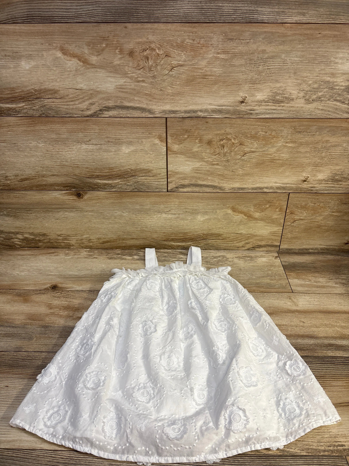 Cat & Jack Embroidered Floral Dress White sz 4T