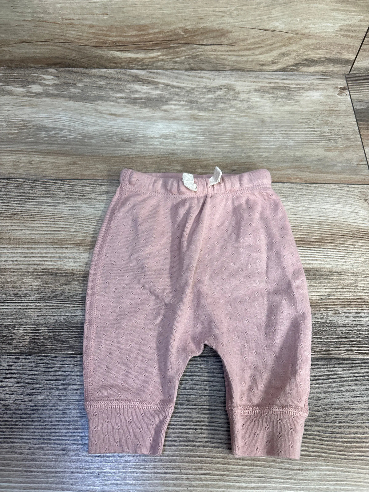 Hanna Andersson Pointelle Drawstring Pants Pink sz Newborn