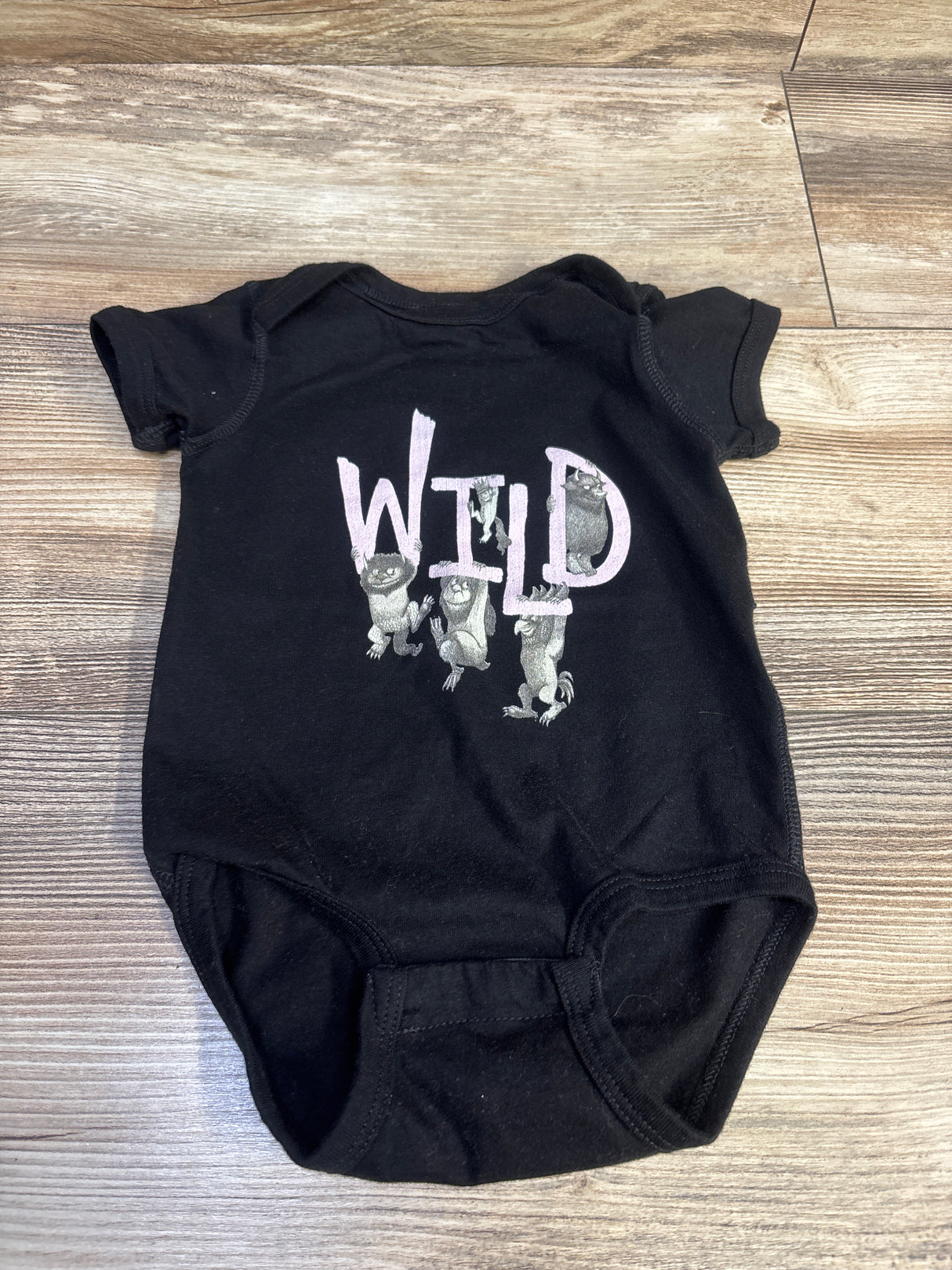 Rabbit Skins Where the Wild Things Are Bodysuit Black sz 12m