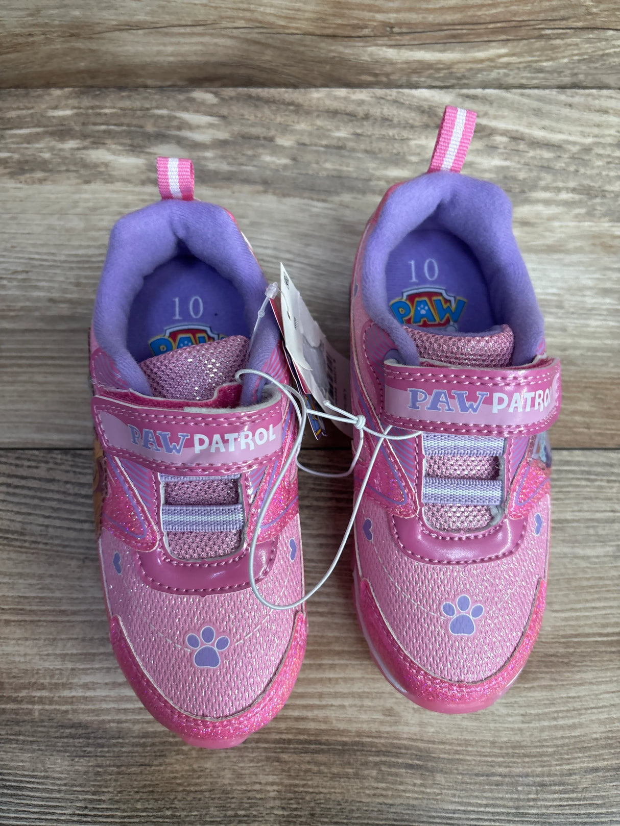 NEW PAW Patrol Light-Up Sneakers Pink sz 10c