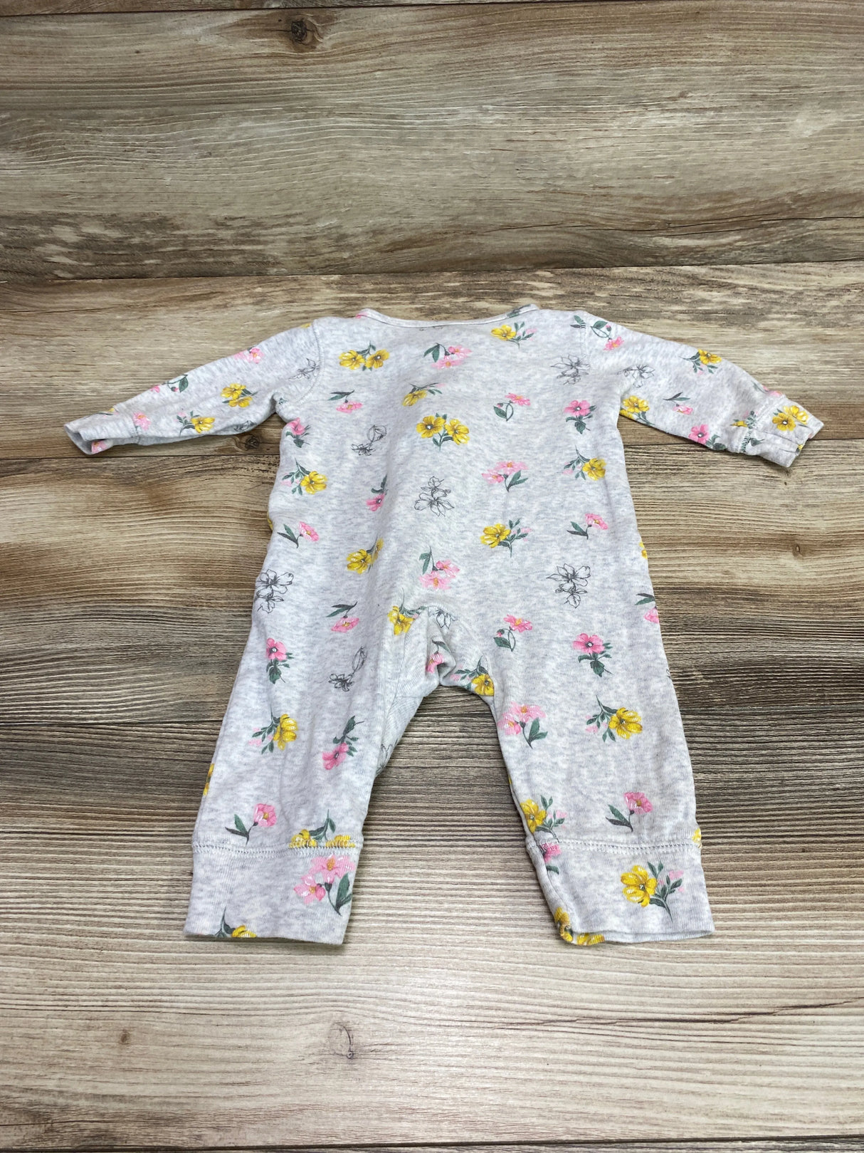 Carter's Floral Footless Sleeper Grey sz 3m - Me n Mommy To Be