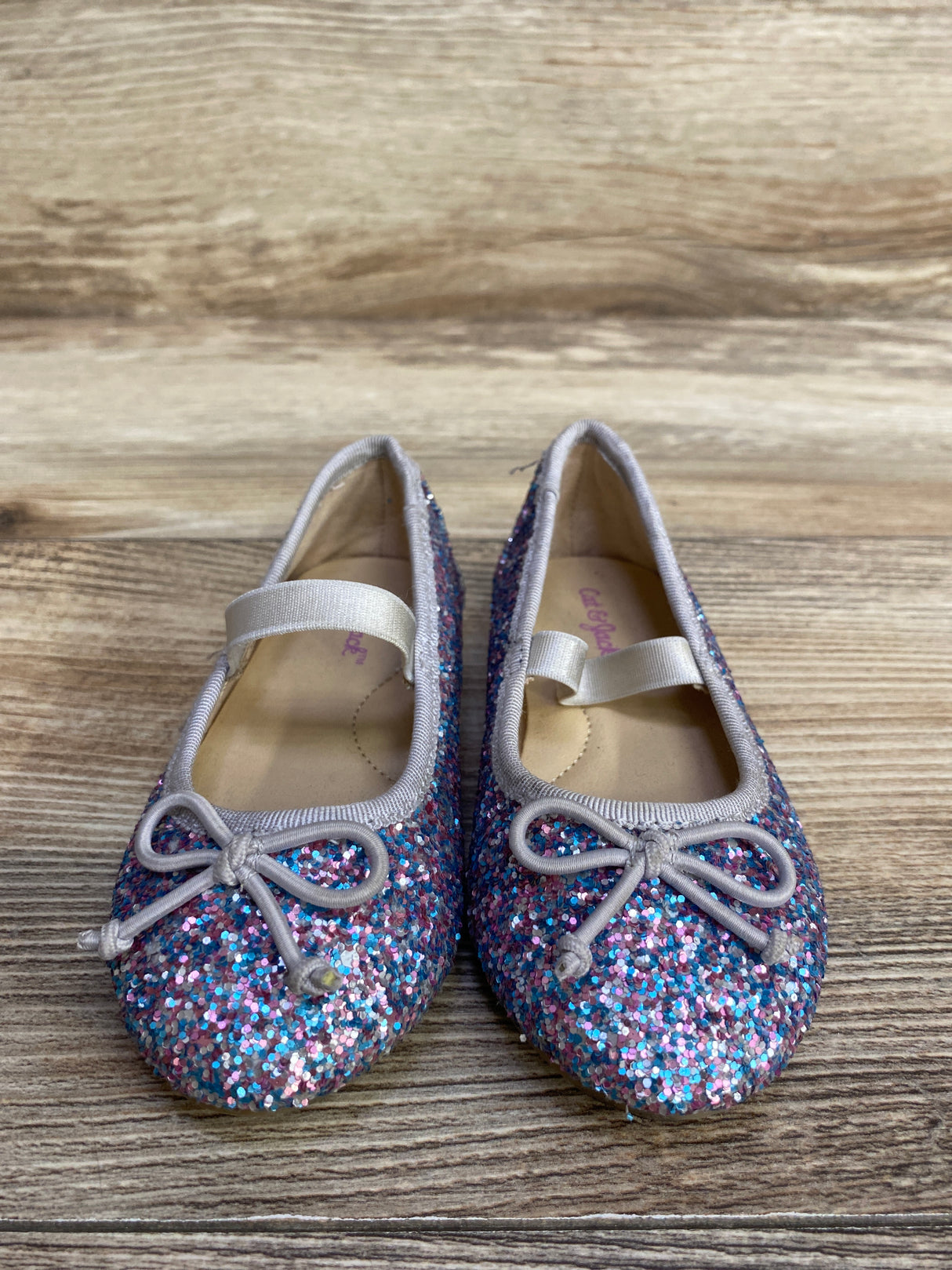 Cat & Jack Lily Slip-On Ballet Flats Glitter sz 6c
