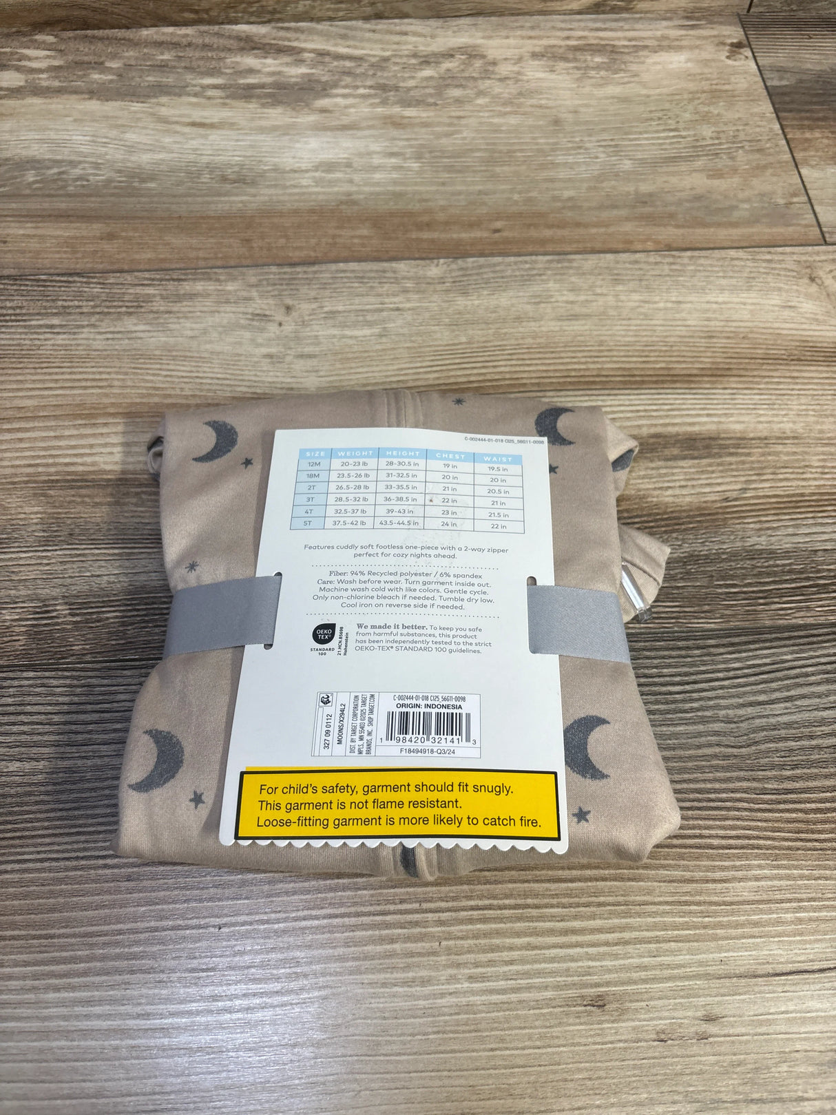 NEW Cloud Island Moon Sleeper Tan sz 3T