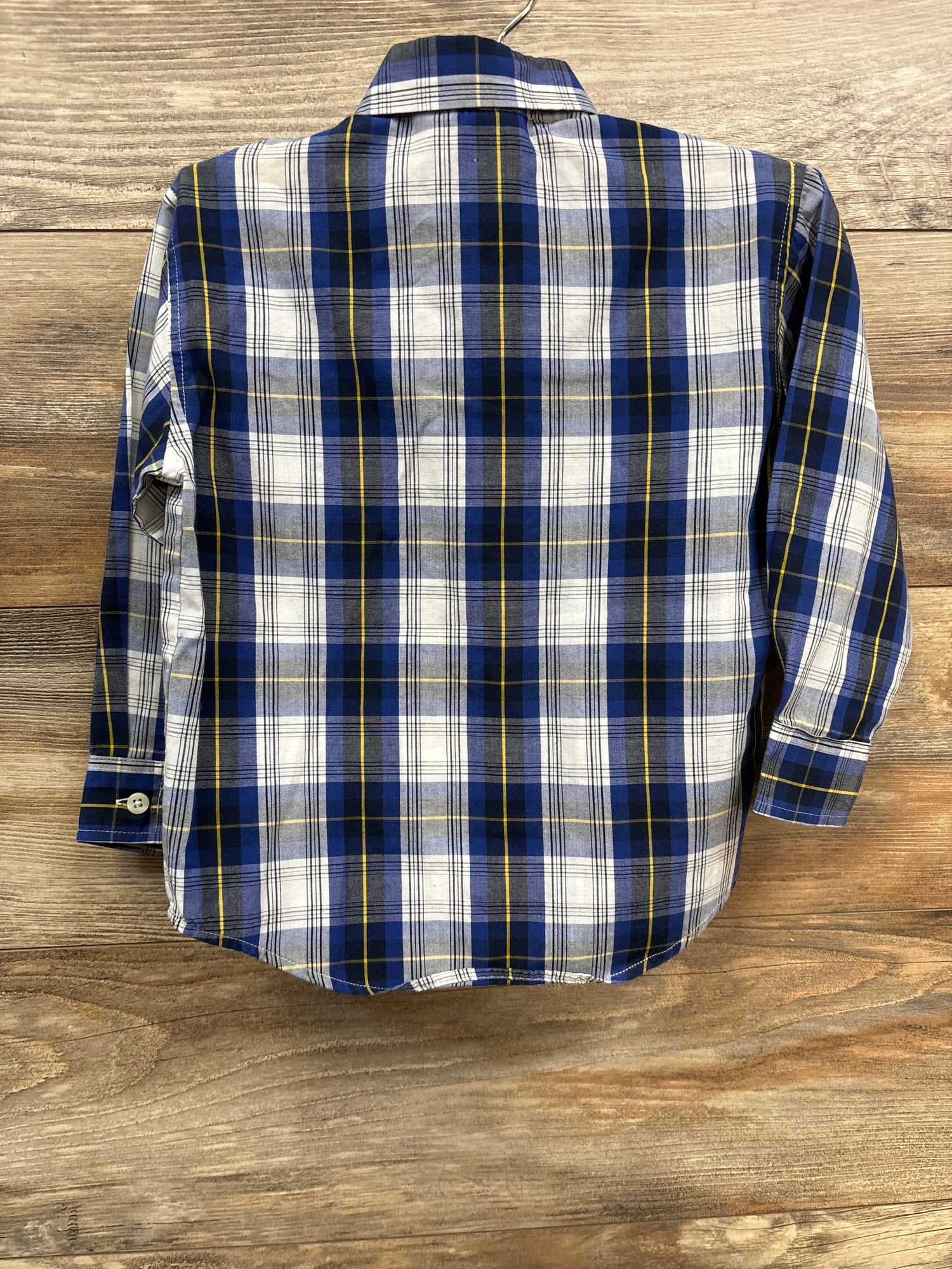 Nautica Button Up Plaid Shirt Blue sz 3T
