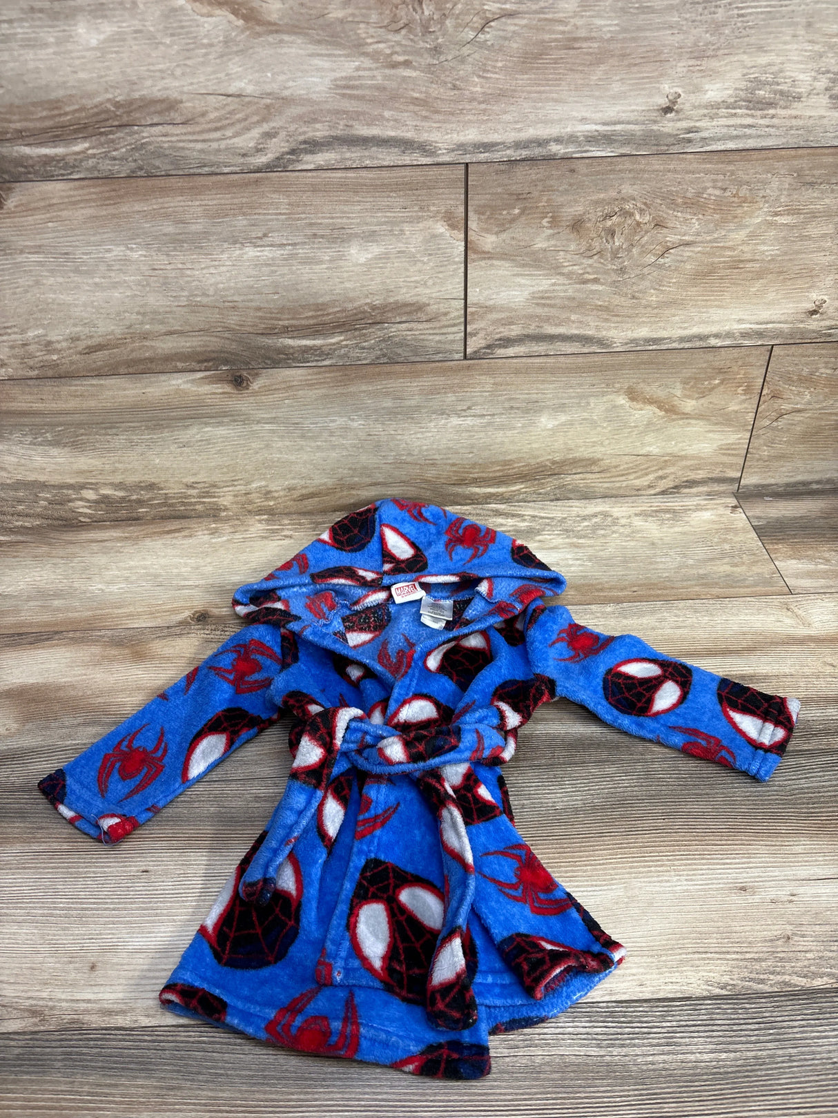 Marvel Spiderman Plush Bath Robe Blue sz 2T