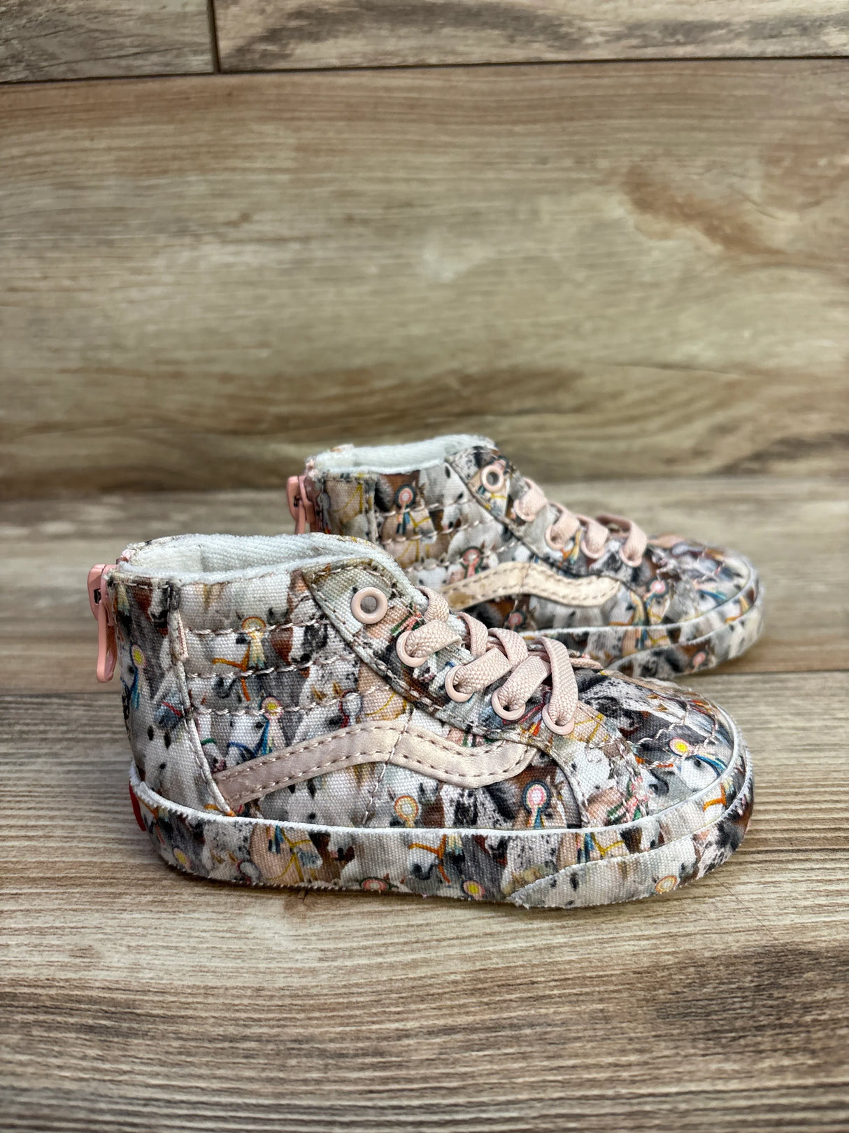 Vans x Molo Sk8-Hi Zip Horse Shoes Pink sz 5c