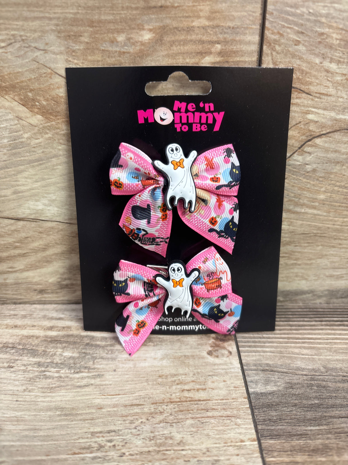 NEW Ghost Applique Hair Bows 2pk