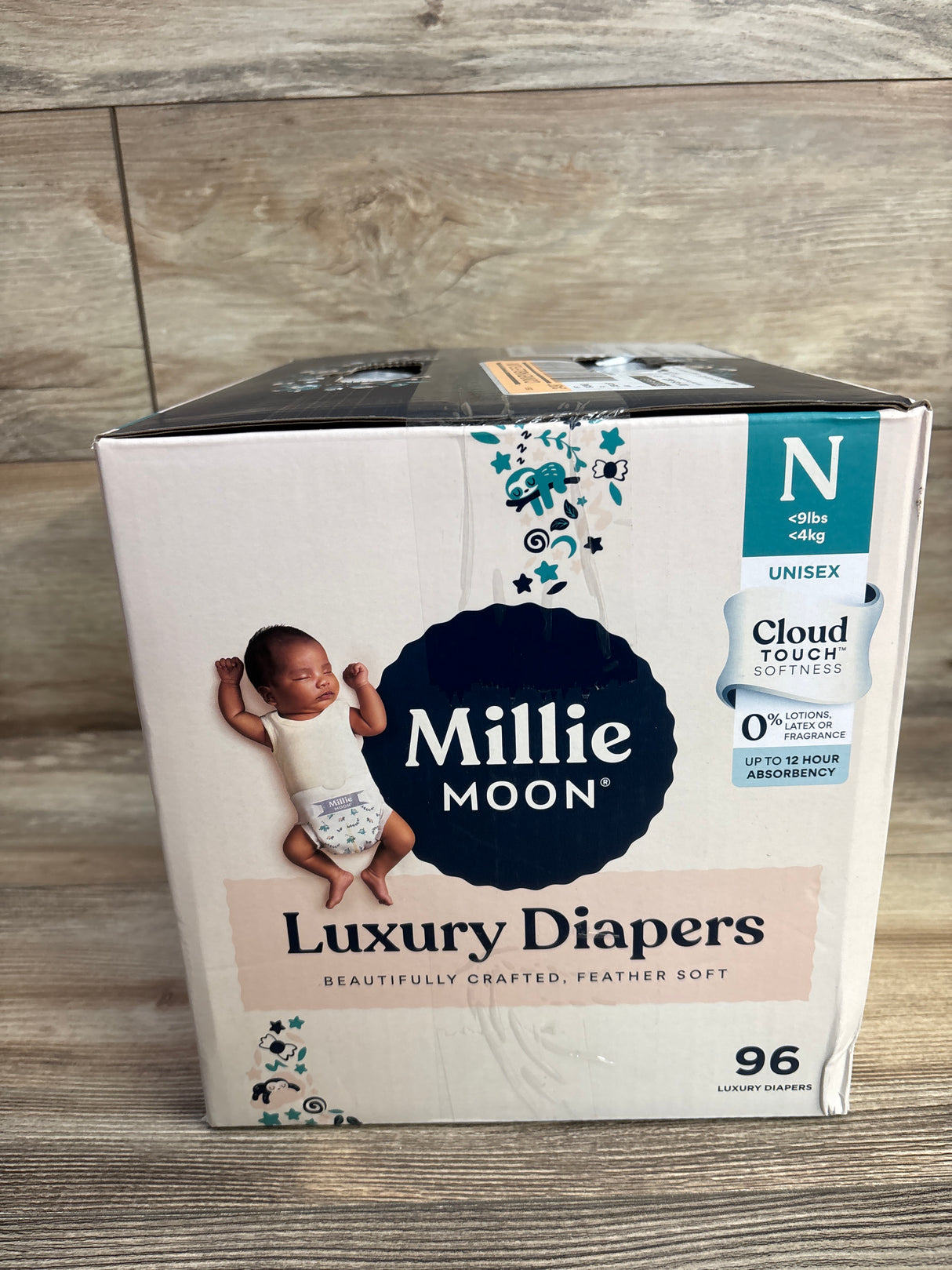 NEW Millie Moon Luxury Diapers Size Newborn 96ct.