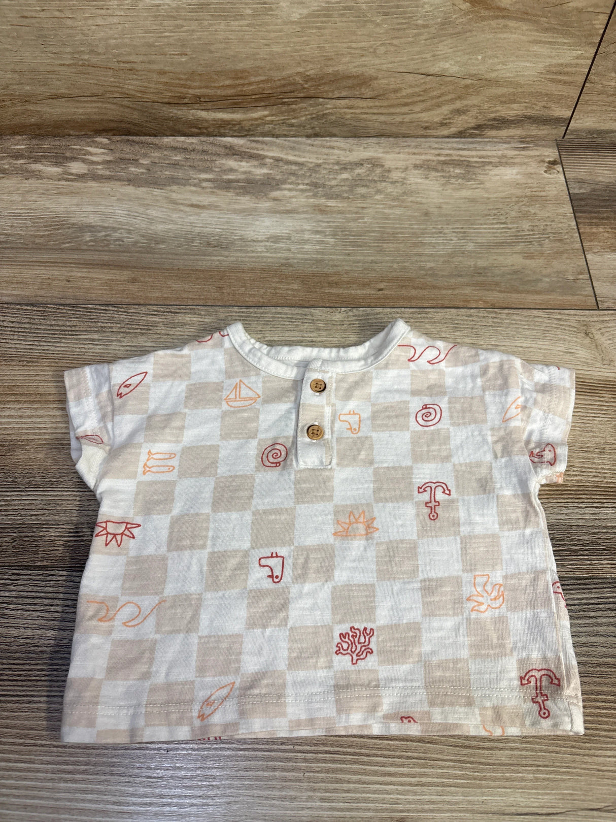 Cat & Jack Henley Shirt Beige sz 0-3m