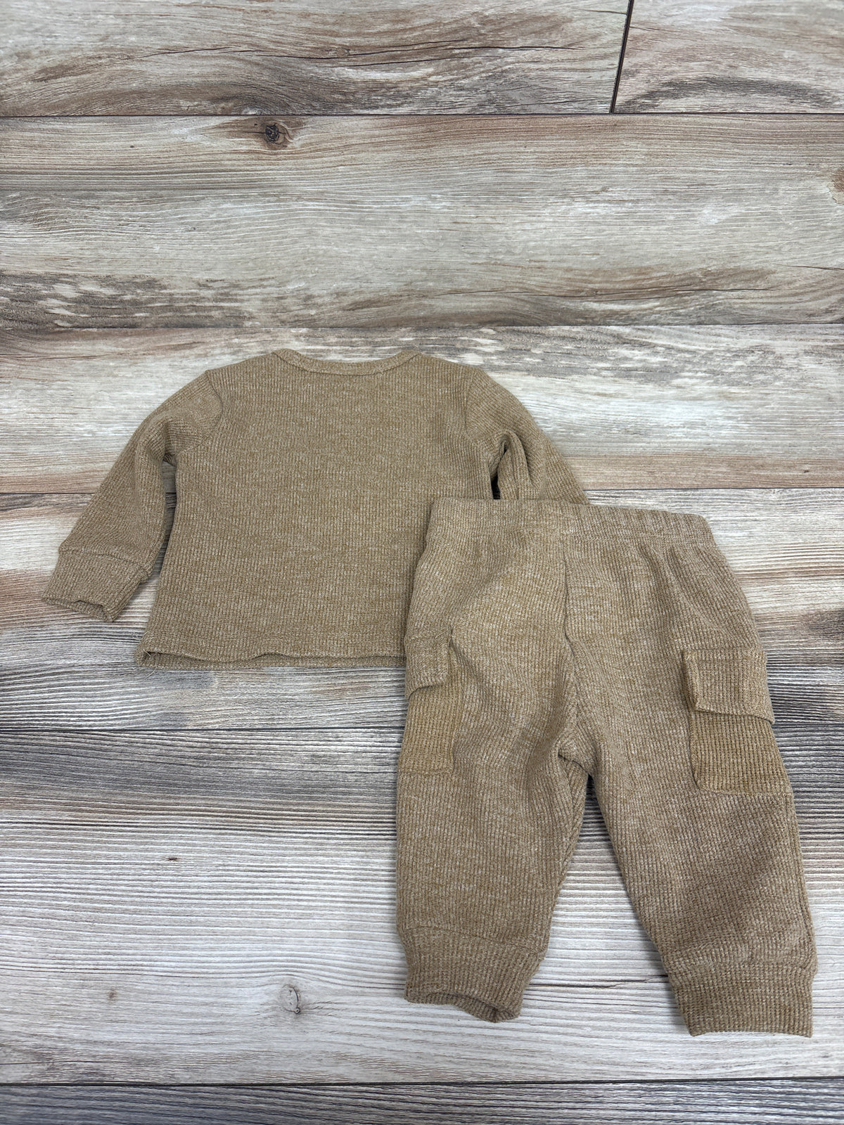RZ by Rachel Zoe 2pc Knit Henley Shirt & Pants Set Tan sz 3/6m
