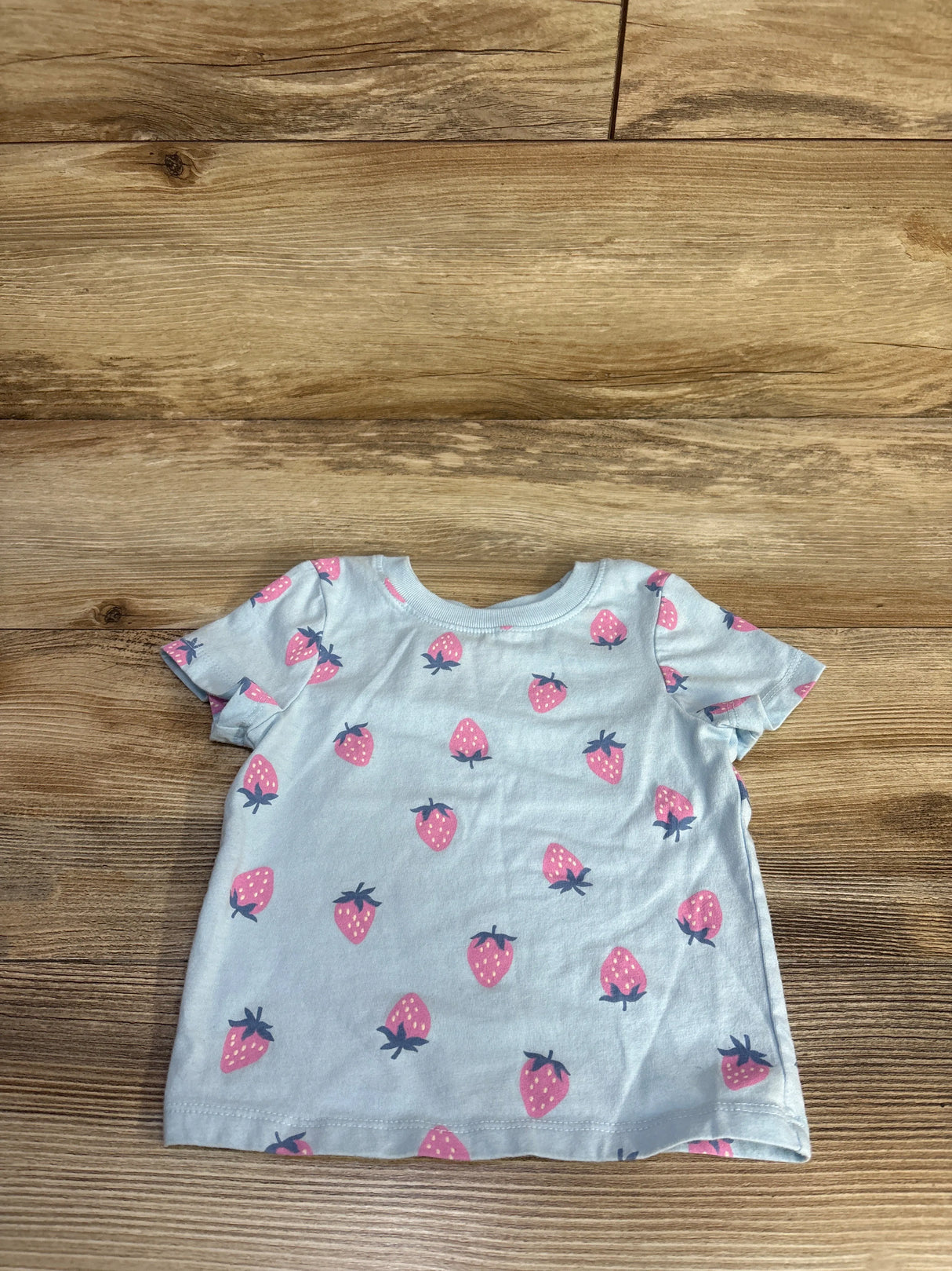 Cat & Jack Strawberry Shirt Blue sz 12m