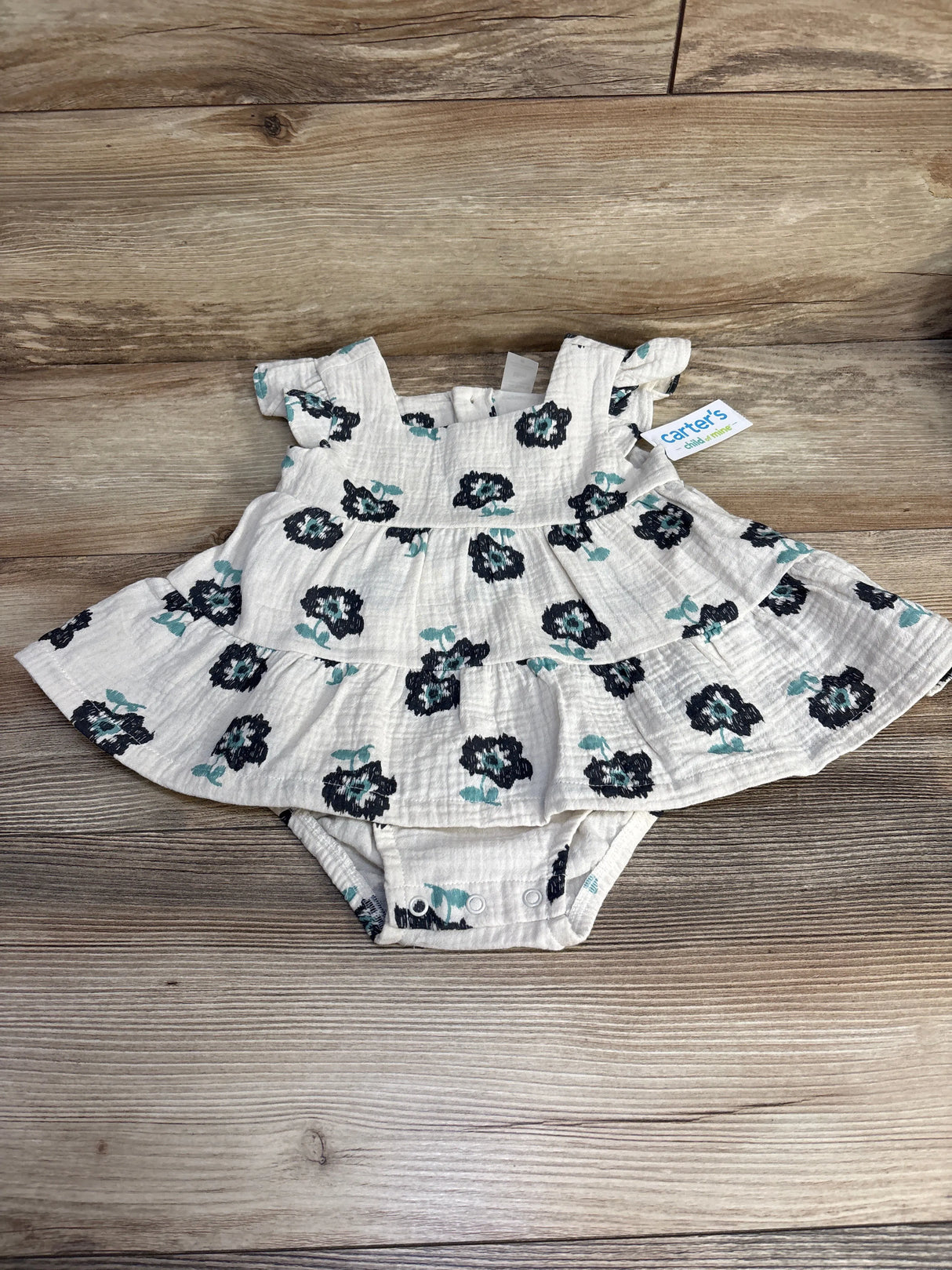 NEW Child Of Mine Floral Bodysuit Dress White sz 18m - Me n Mommy To Be